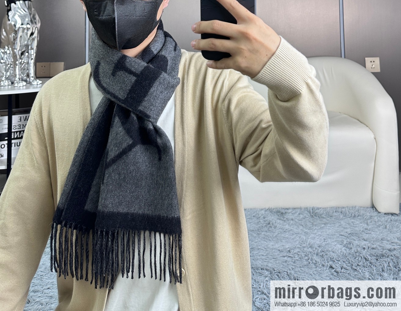 Burberry 2023 new double-sided cashmere scarf