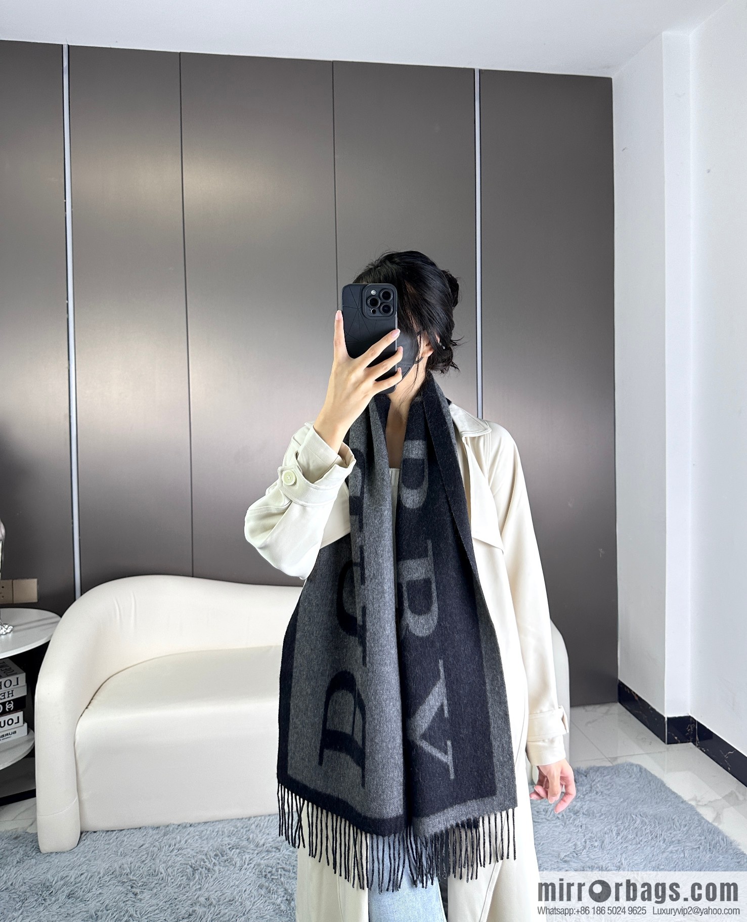 Burberry 2023 new double-sided cashmere scarf