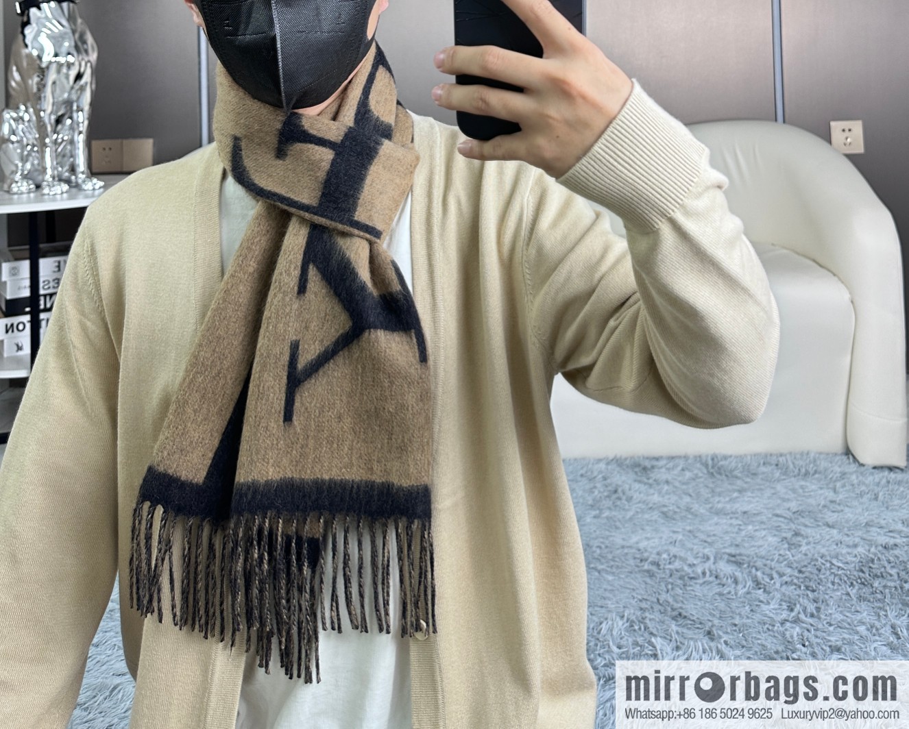 Burberry 2023 new double-sided cashmere scarf