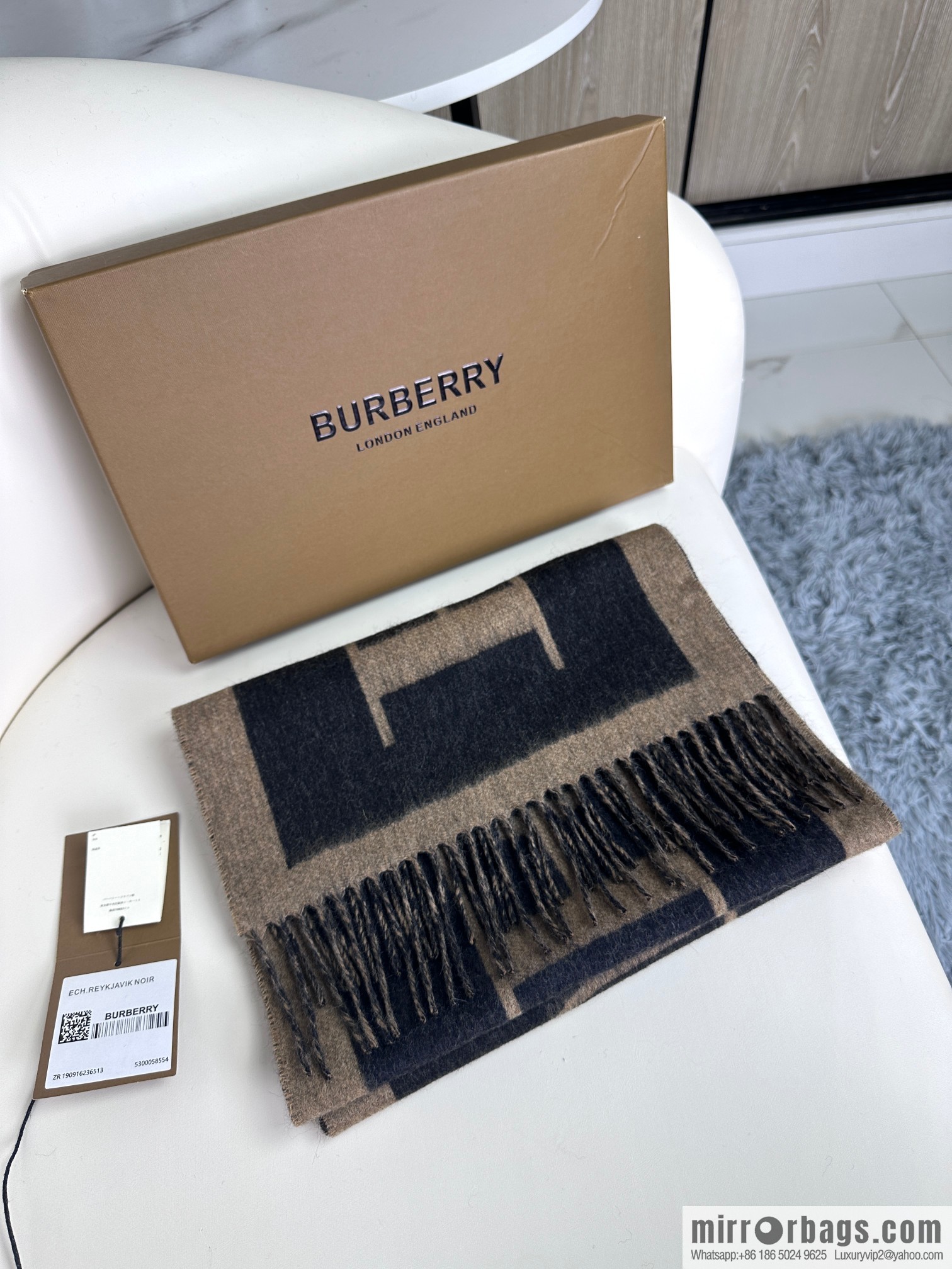 Burberry 2023 new double-sided cashmere scarf