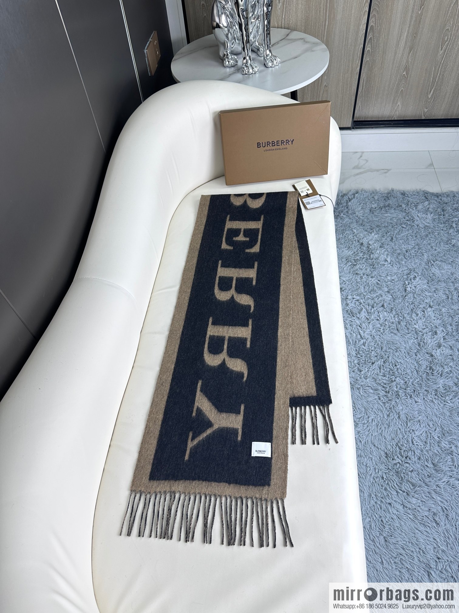 Burberry 2023 new double-sided cashmere scarf