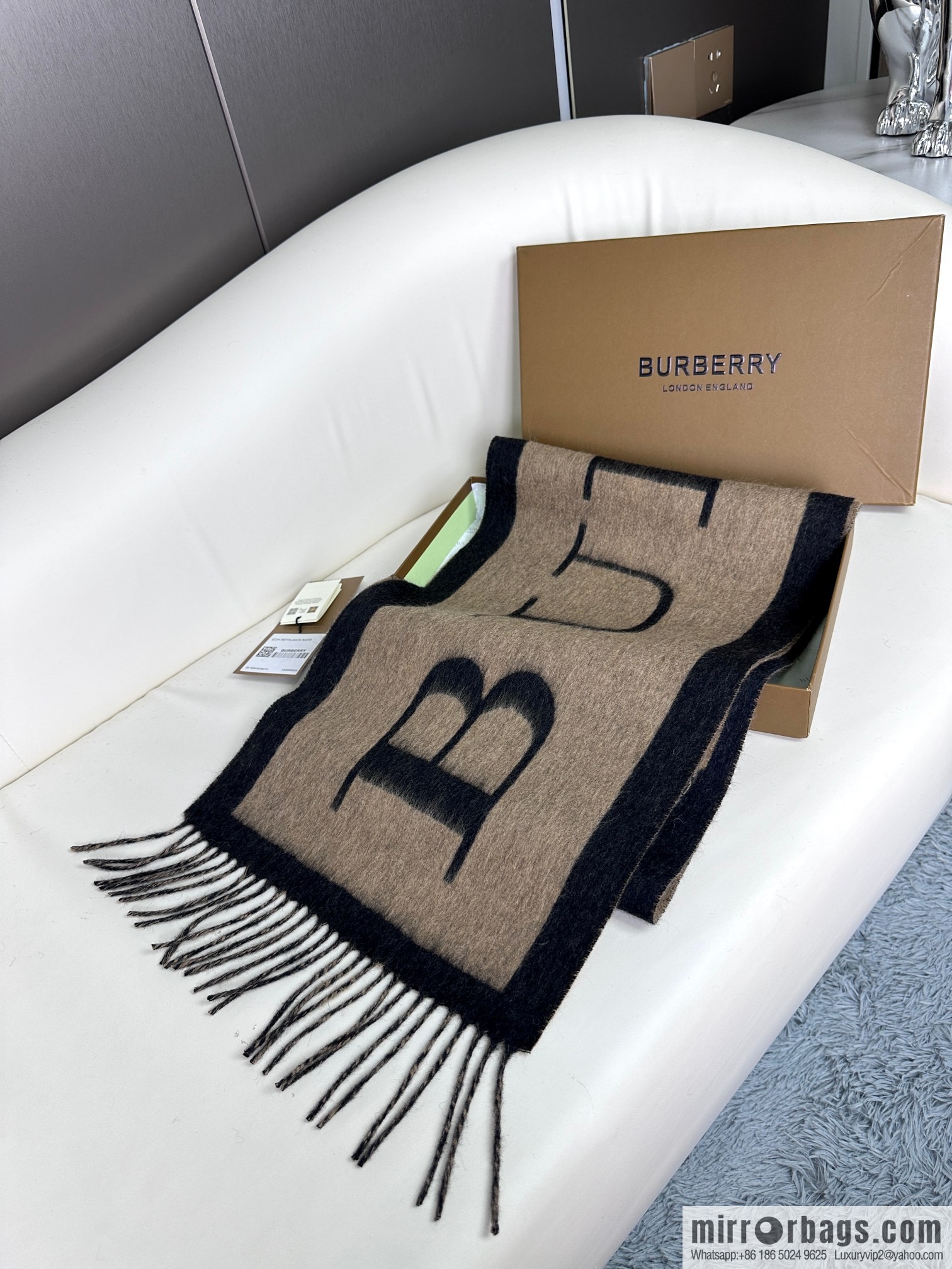 Burberry 2023 new double-sided cashmere scarf