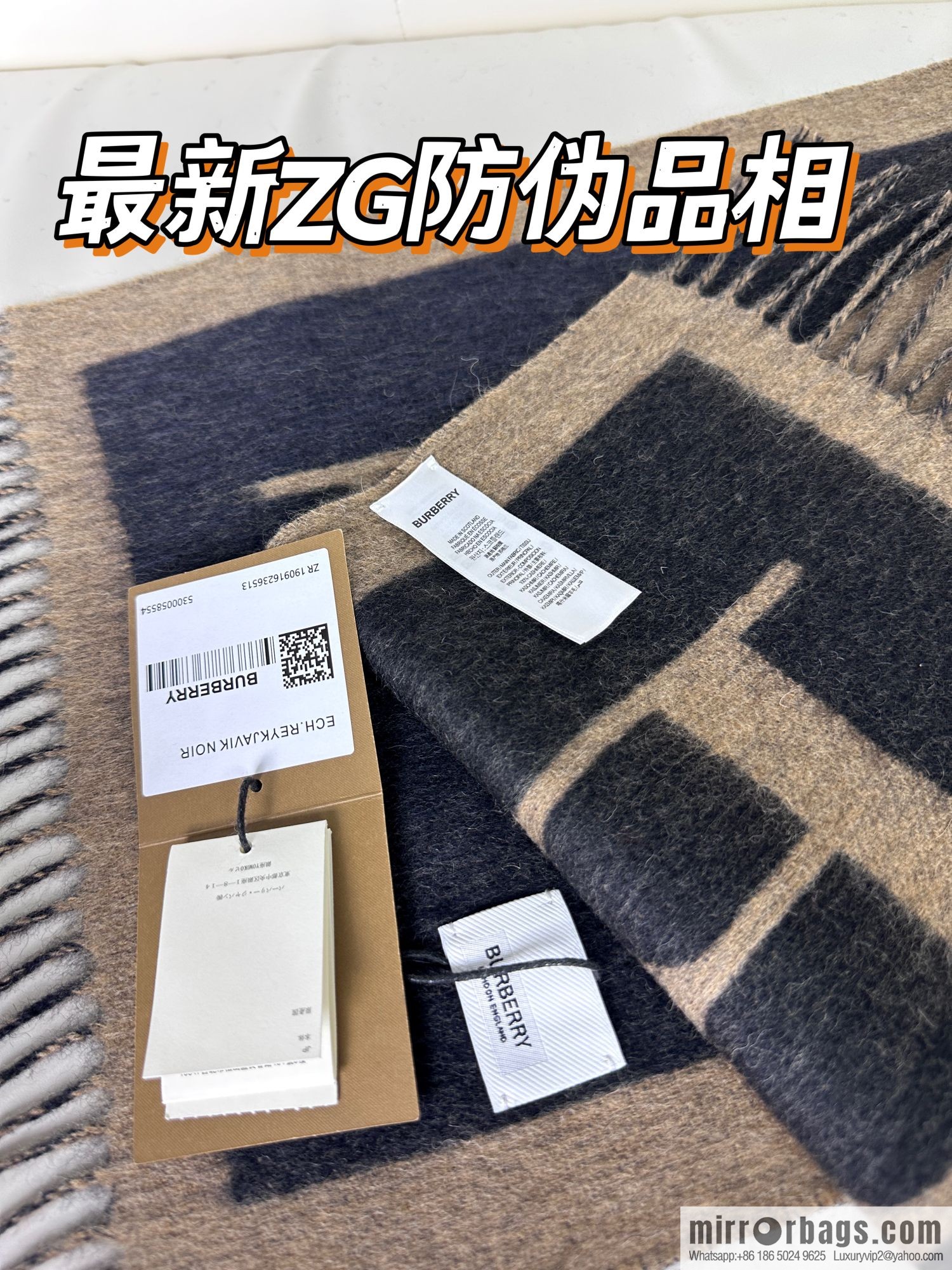 Burberry 2023 new double-sided cashmere scarf