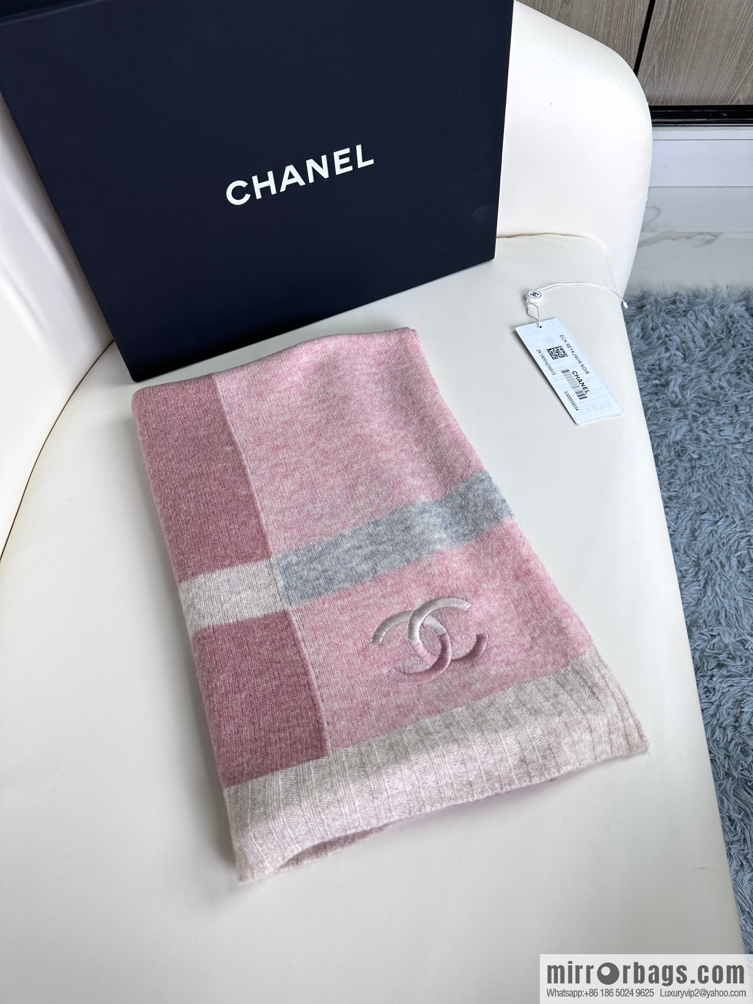 CHANEL 2023 new cashmere knitted scarf