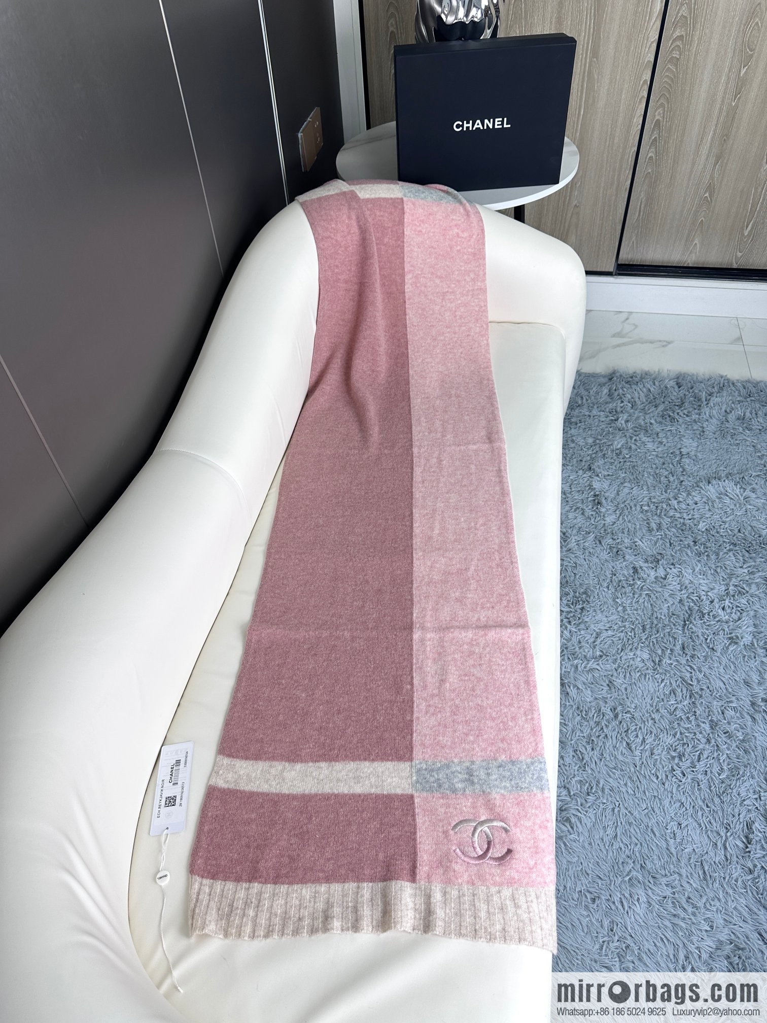 CHANEL 2023 new cashmere knitted scarf