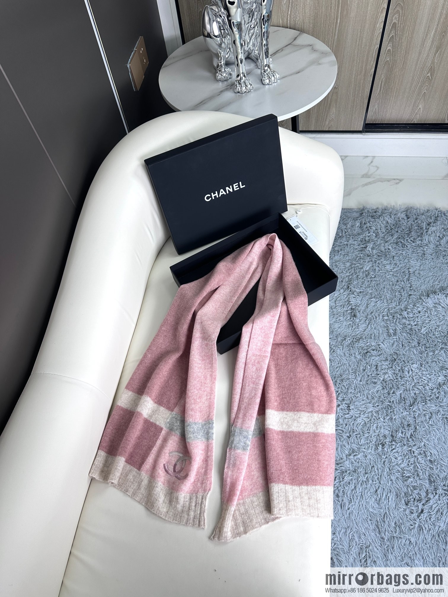 CHANEL 2023 new cashmere knitted scarf