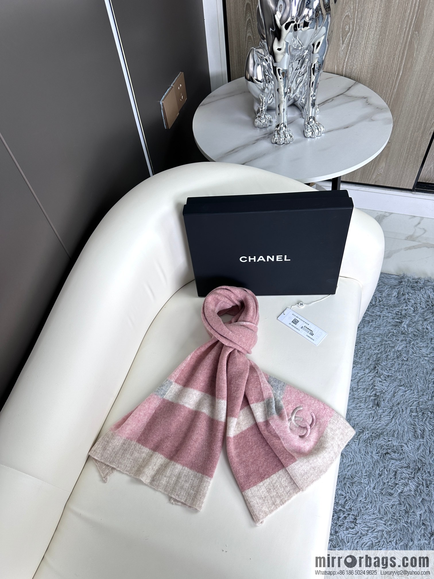 CHANEL 2023 new cashmere knitted scarf