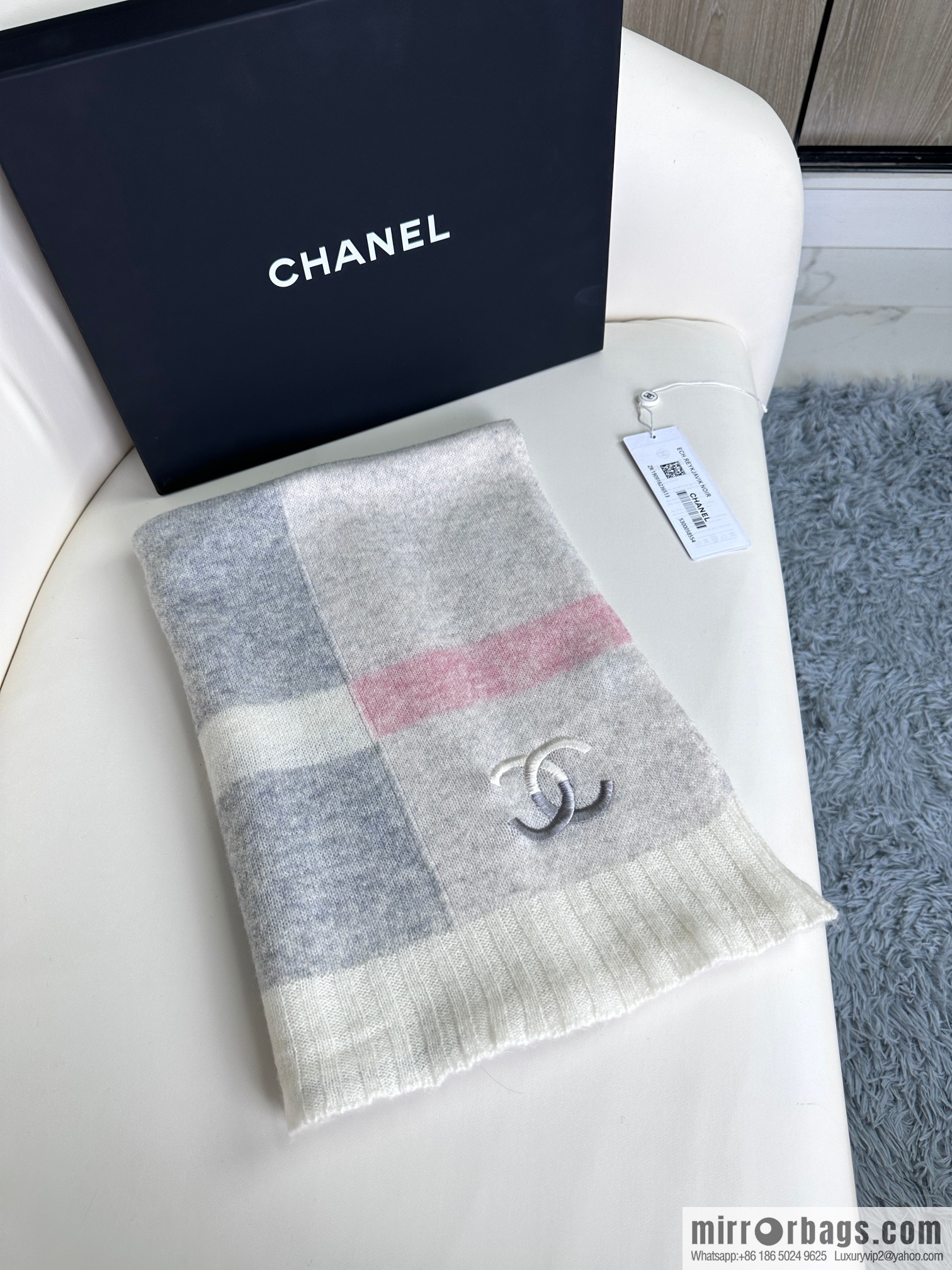 CHANEL 2023 new cashmere knitted scarf