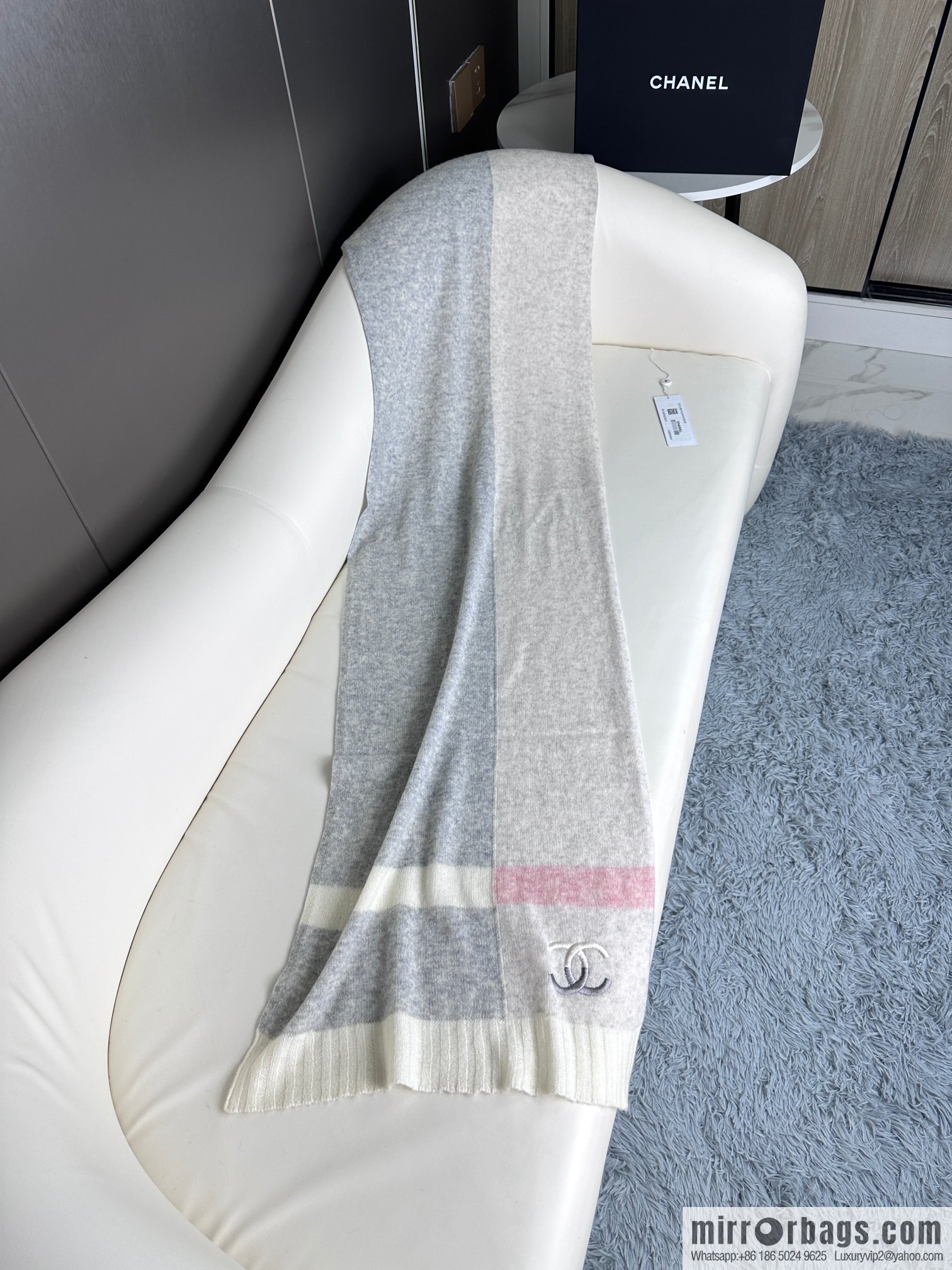 CHANEL 2023 new cashmere knitted scarf