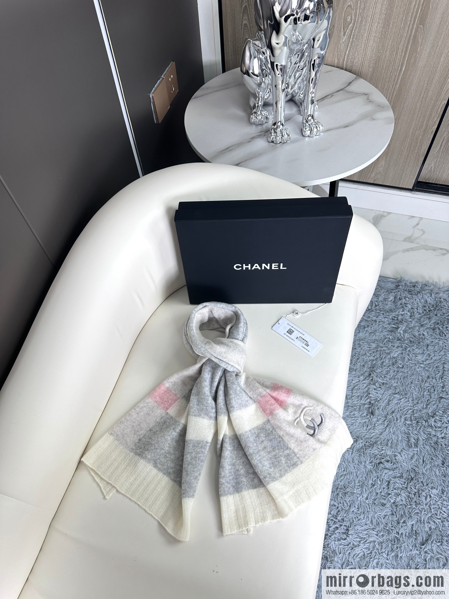 CHANEL 2023 new cashmere knitted scarf