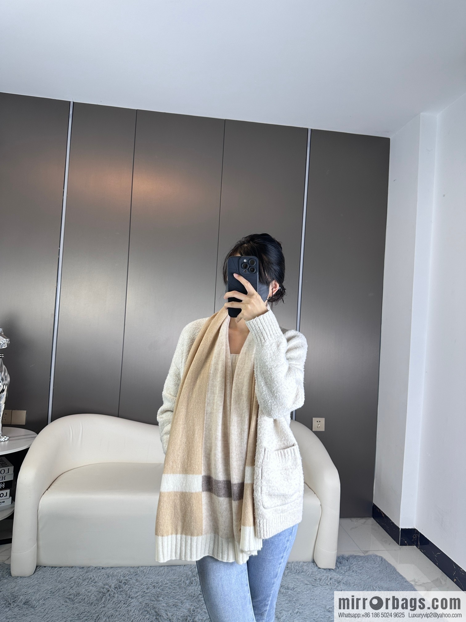 CHANEL 2023 new cashmere knitted scarf