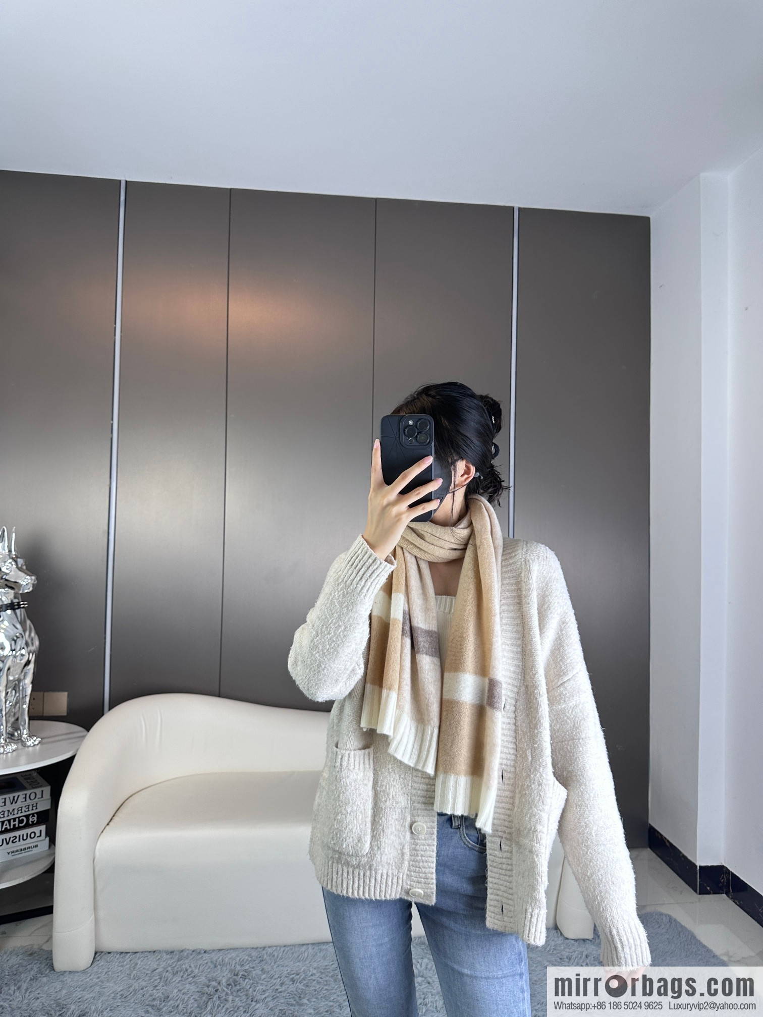 CHANEL 2023 new cashmere knitted scarf