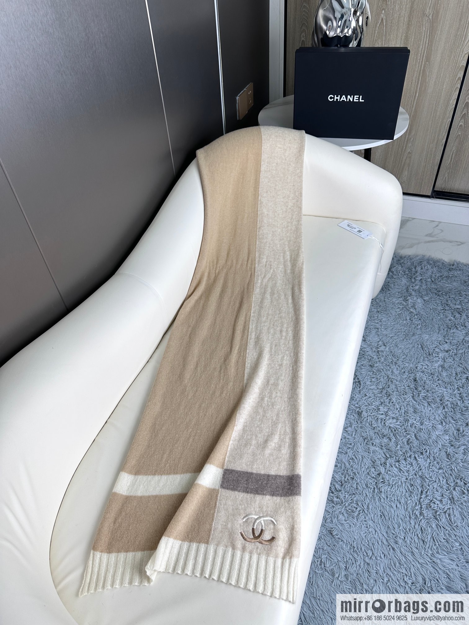CHANEL 2023 new cashmere knitted scarf