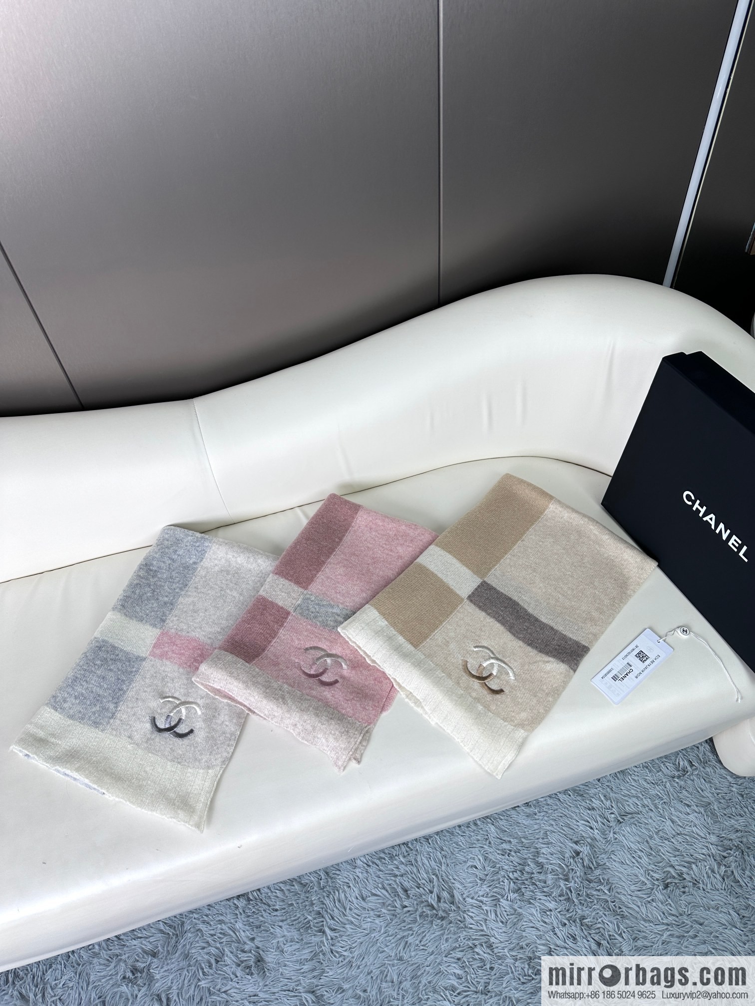 CHANEL 2023 new cashmere knitted scarf