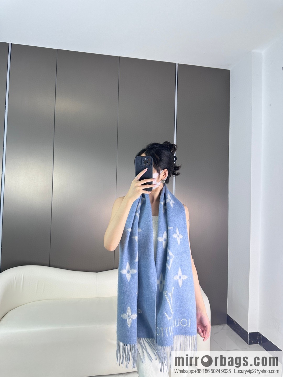 CHANEL 2023 New Reykjavik Riveted Scarf M71588 M76076