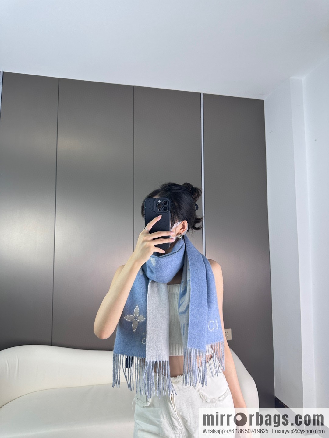 CHANEL 2023 New Reykjavik Riveted Scarf M71588 M76076