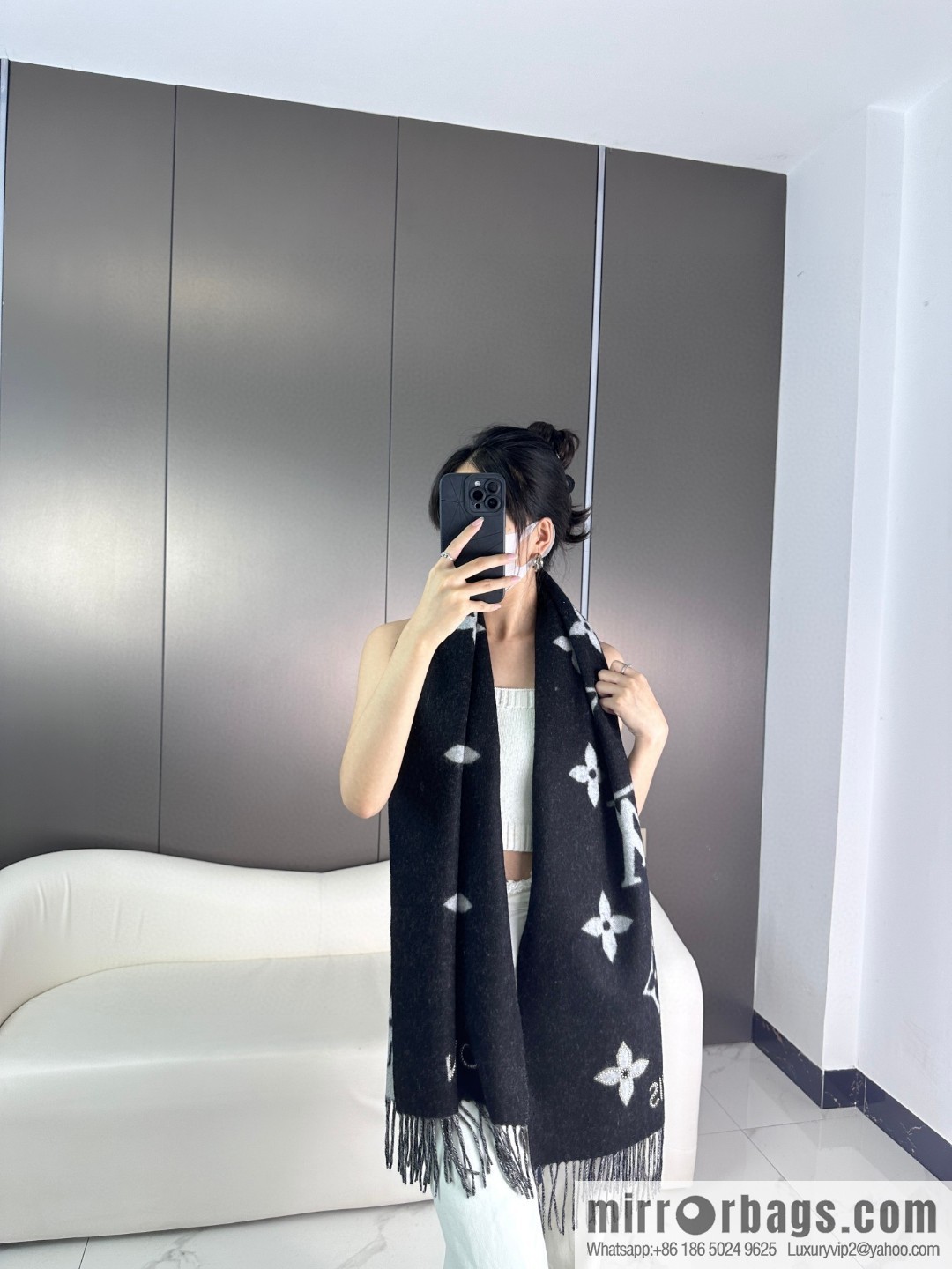 CHANEL 2023 New Reykjavik Riveted Scarf M71588 M76076