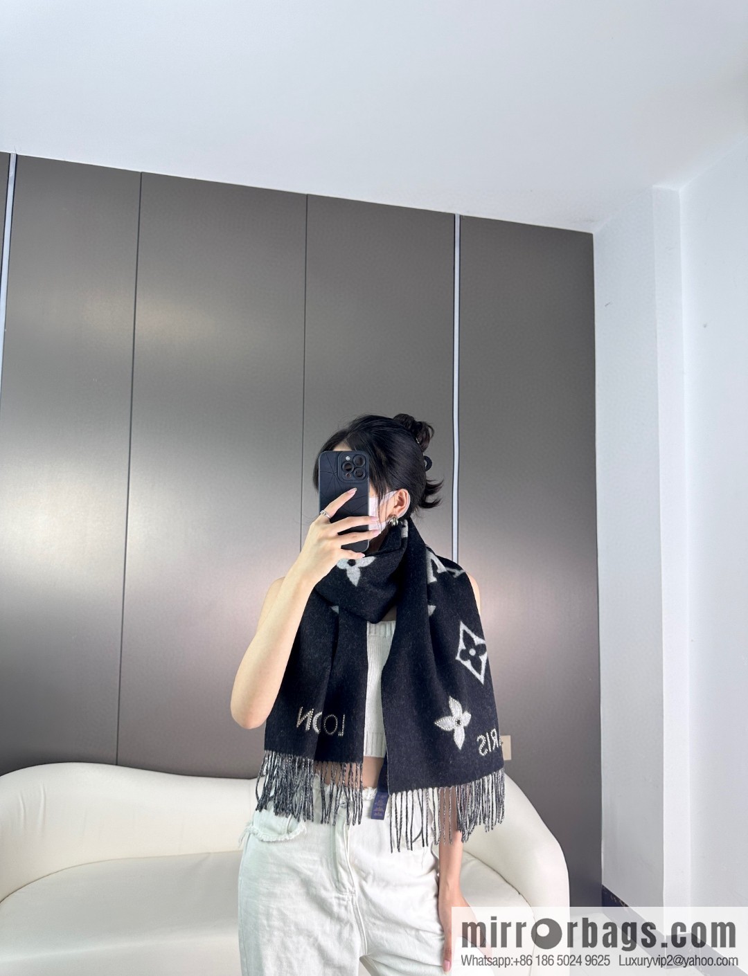 CHANEL 2023 New Reykjavik Riveted Scarf M71588 M76076
