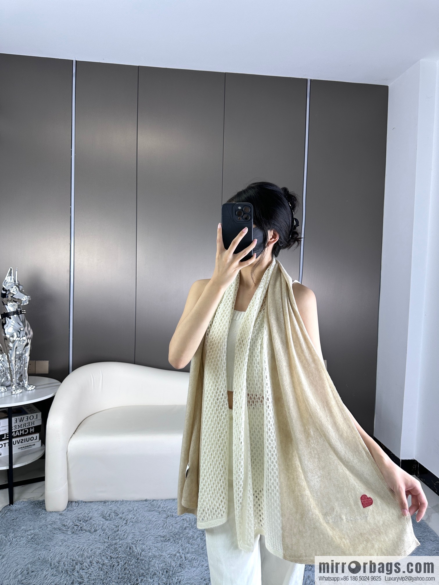 Burberry, Knitted Cashmere Scarf