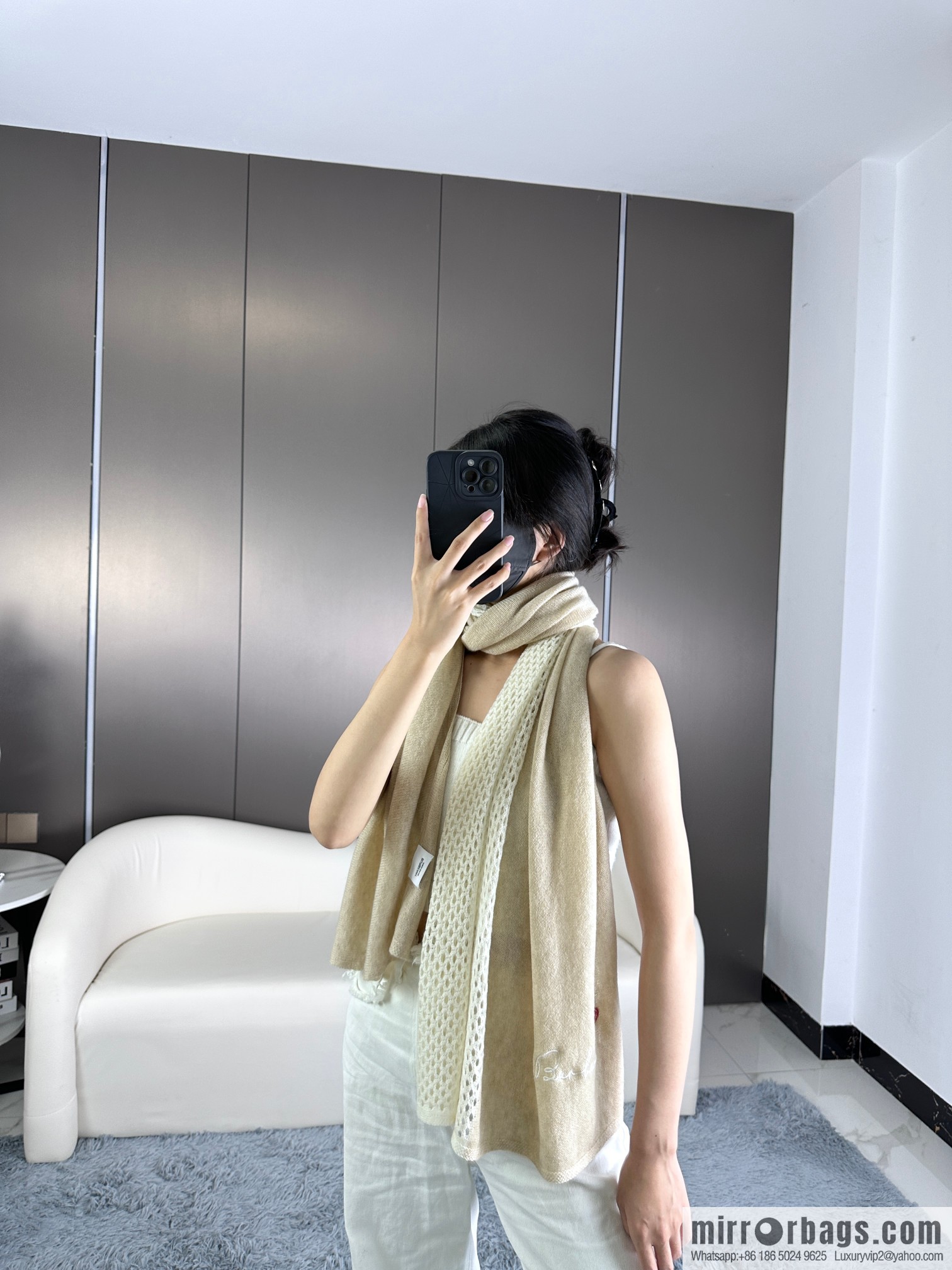 Burberry, Knitted Cashmere Scarf
