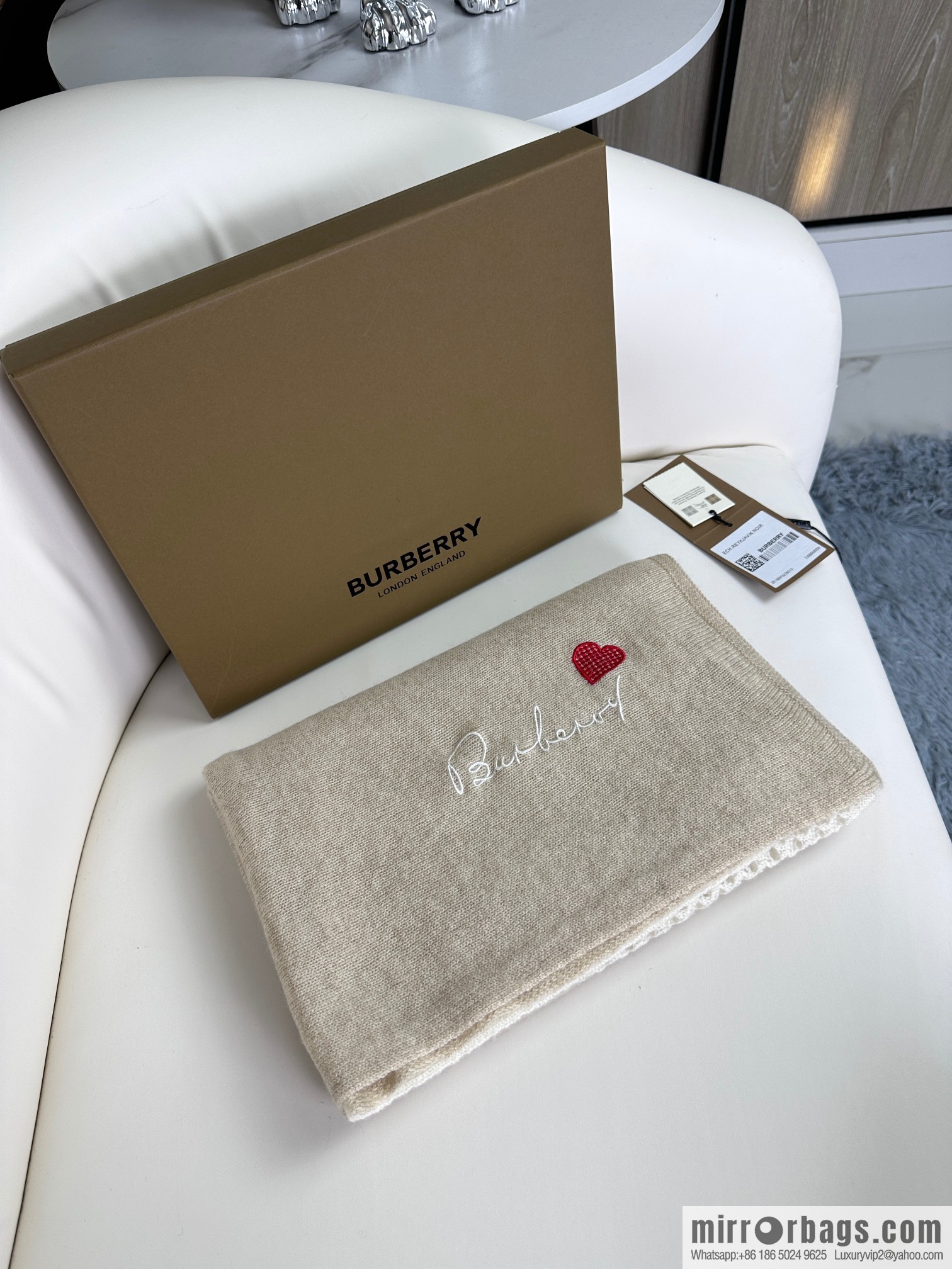 Burberry, Knitted Cashmere Scarf