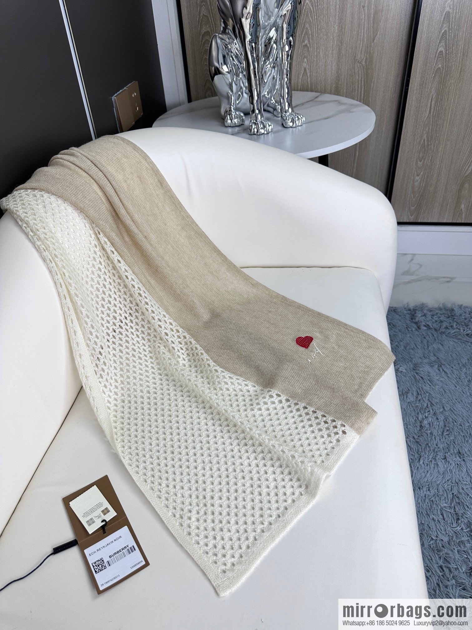 Burberry, Knitted Cashmere Scarf