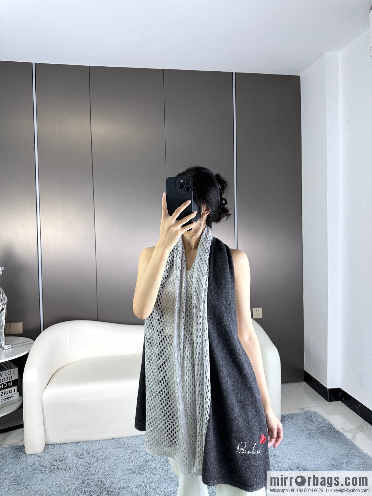 Burberry, Knitted Cashmere Scarf