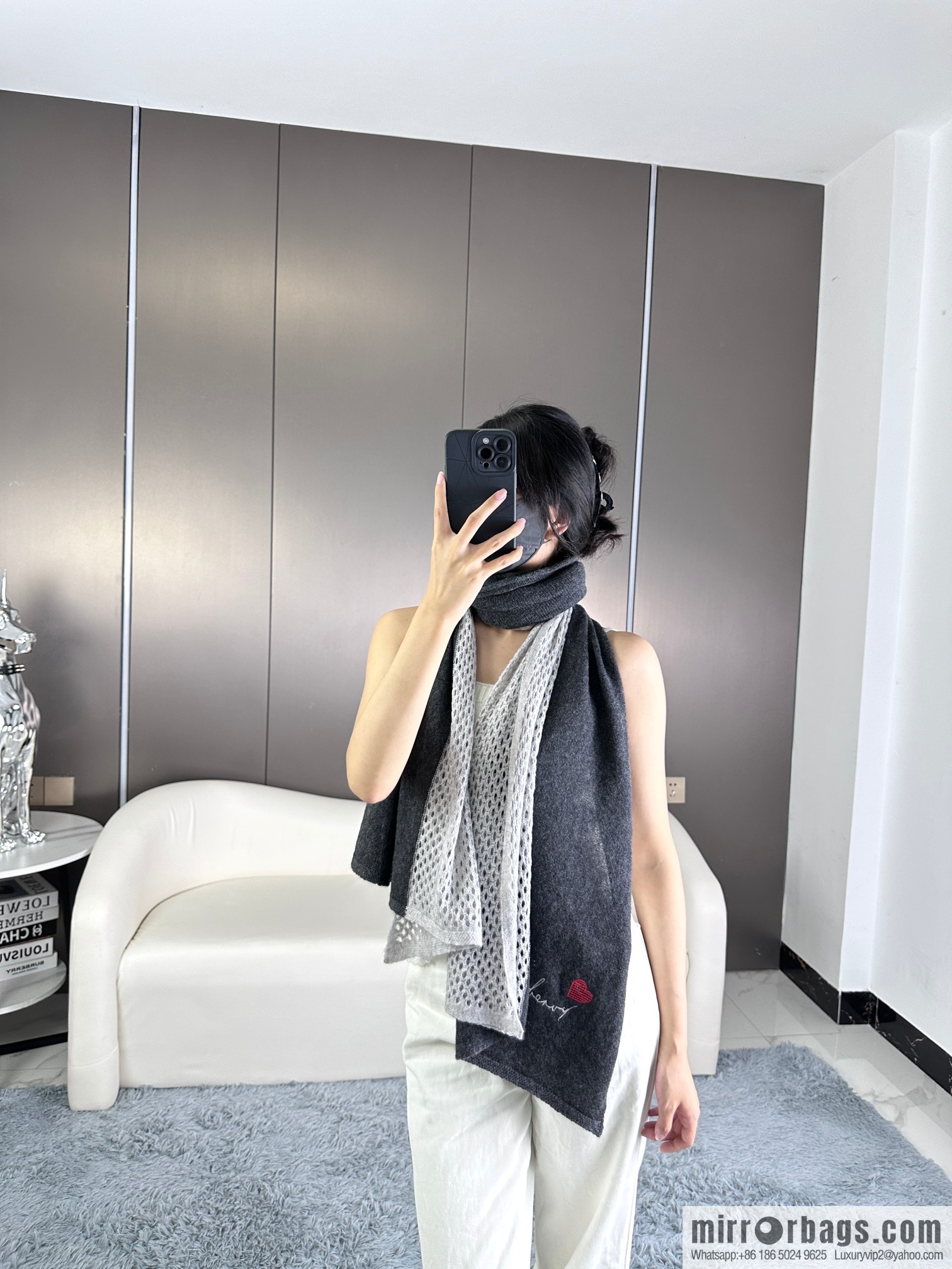 Burberry, Knitted Cashmere Scarf