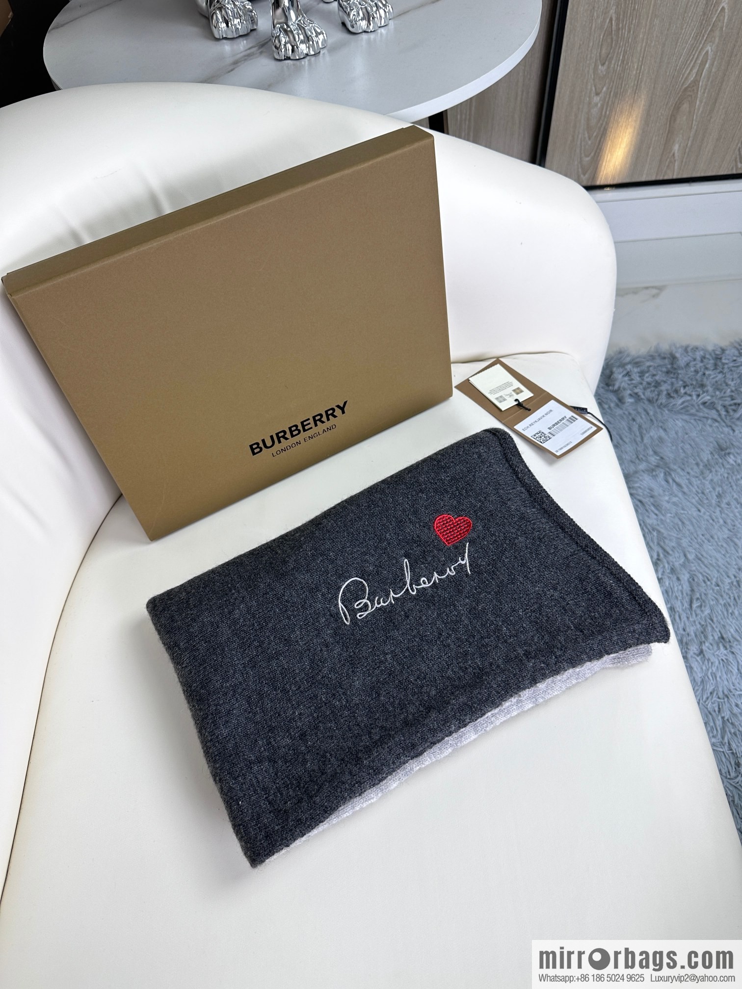 Burberry, Knitted Cashmere Scarf