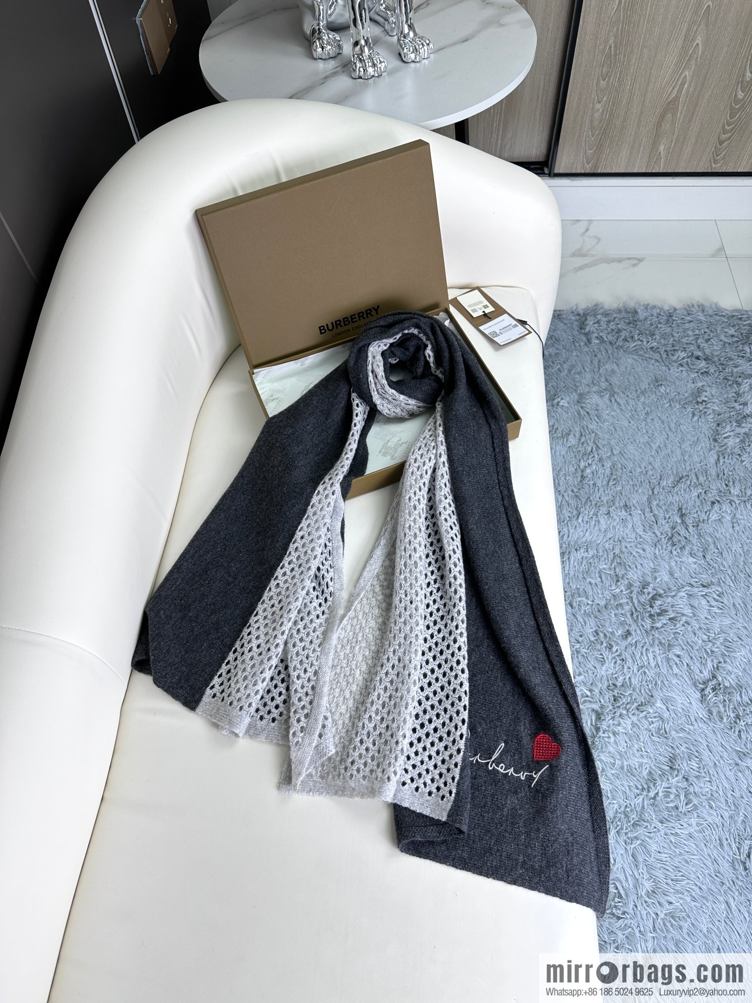 Burberry, Knitted Cashmere Scarf
