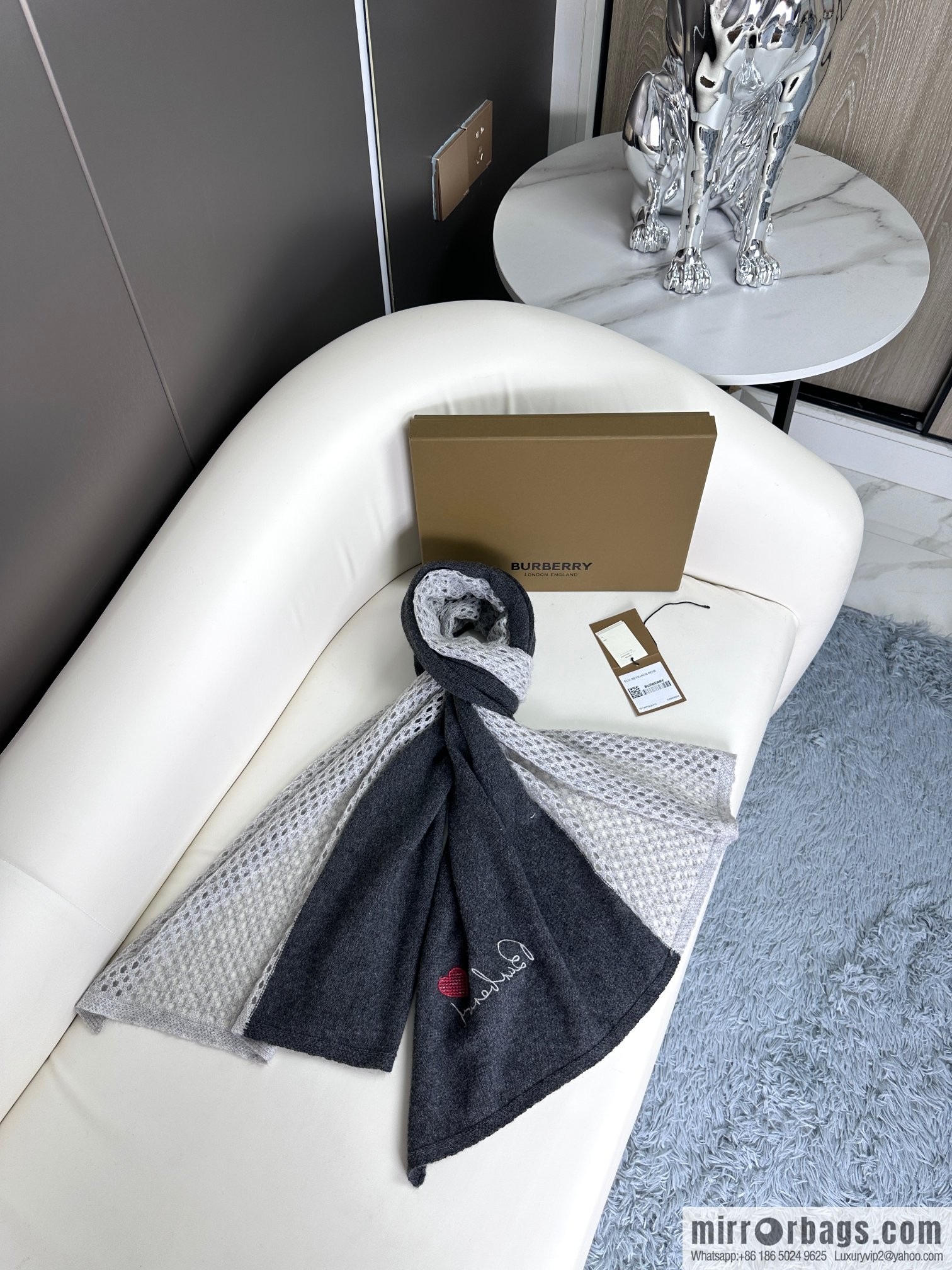 Burberry, Knitted Cashmere Scarf