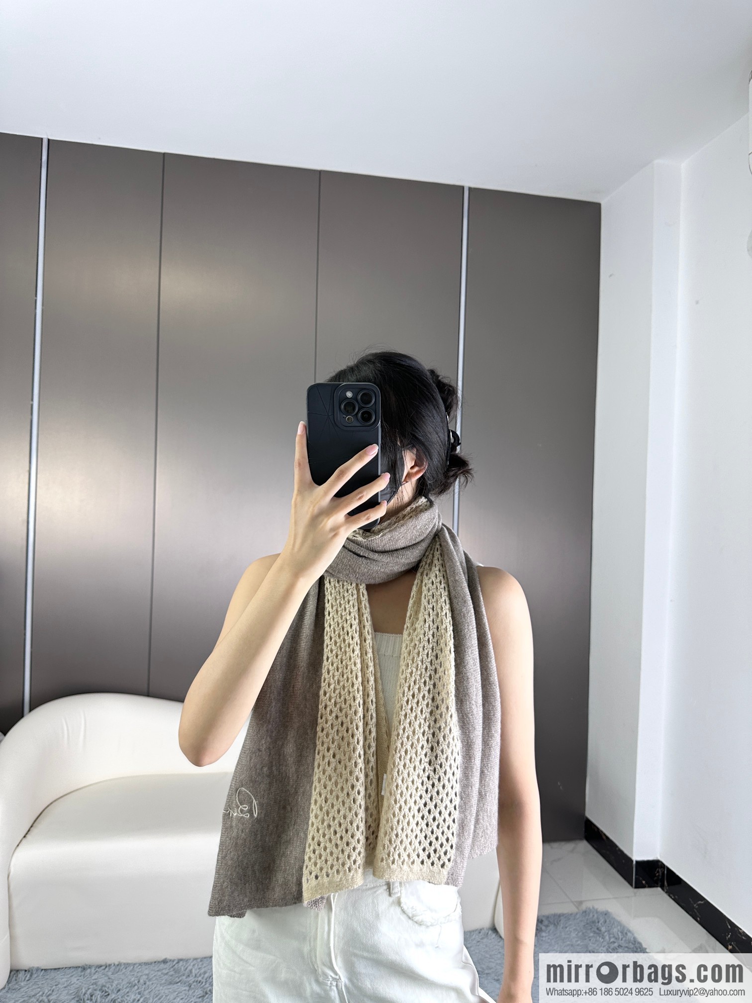 Burberry, Knitted Cashmere Scarf