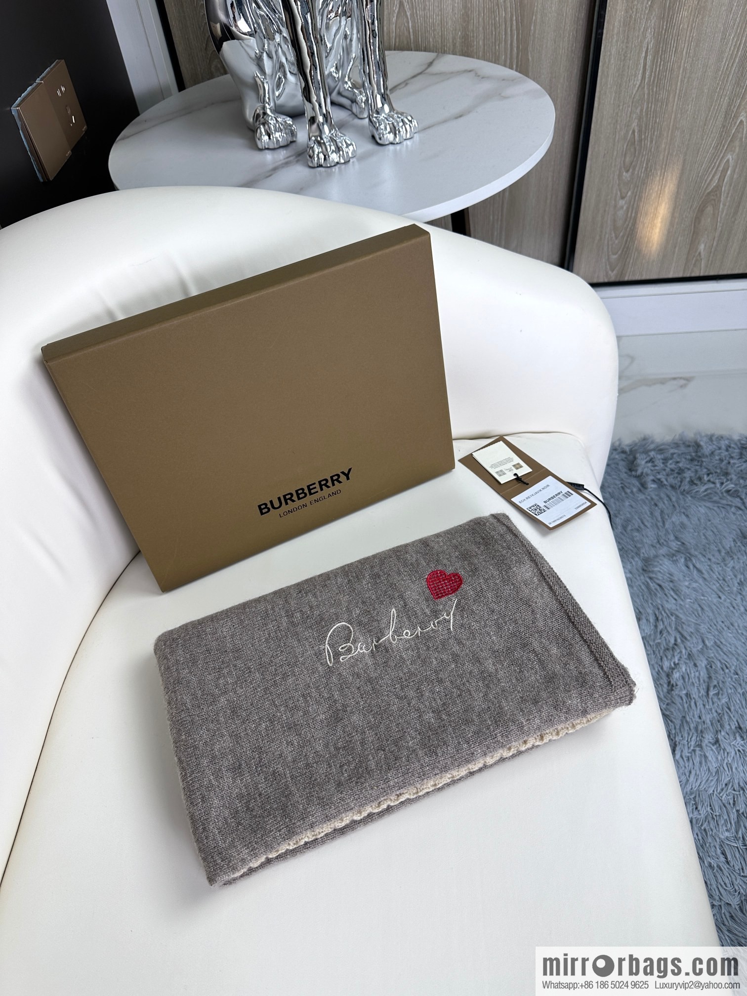 Burberry, Knitted Cashmere Scarf