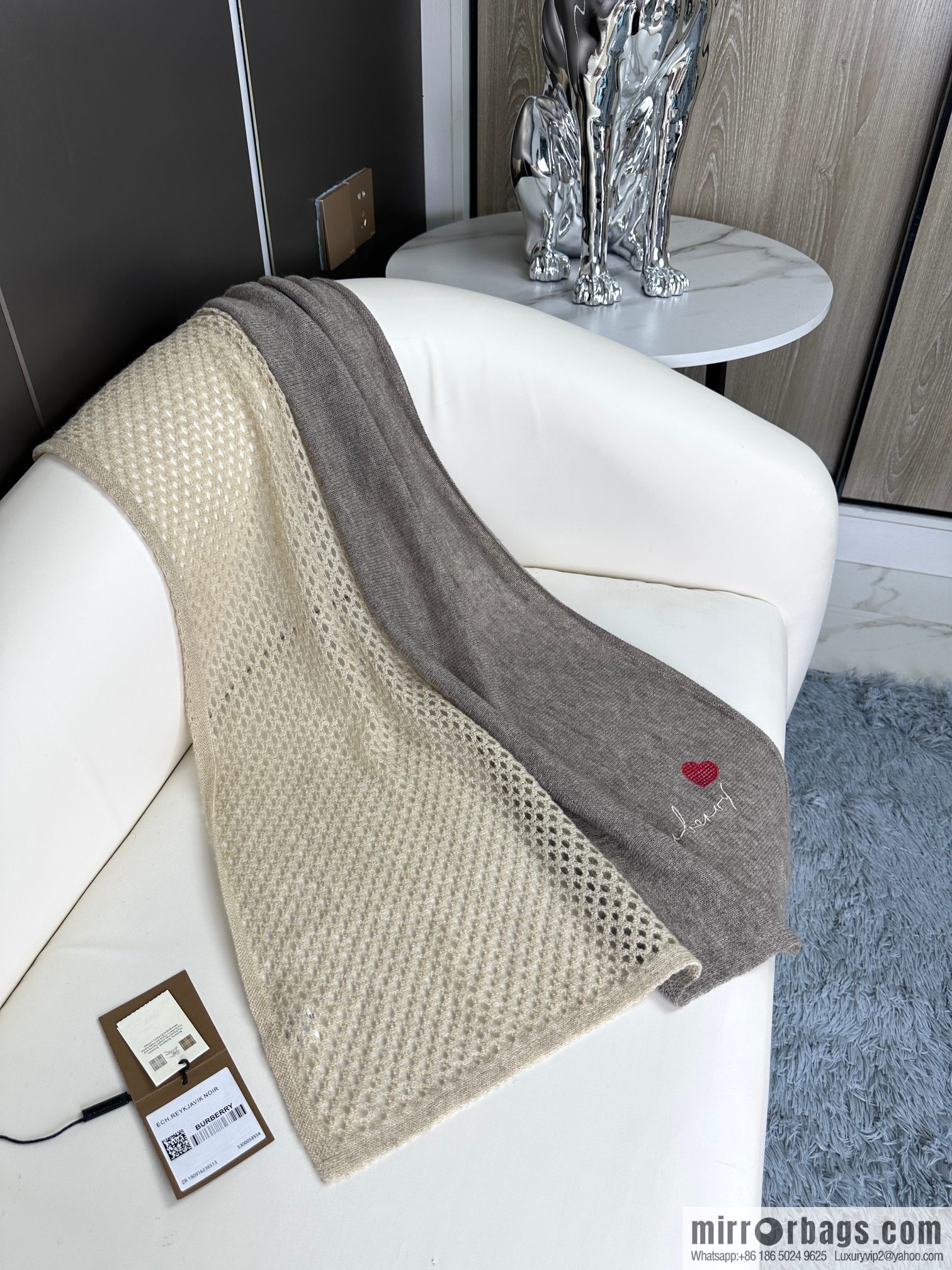 Burberry, Knitted Cashmere Scarf