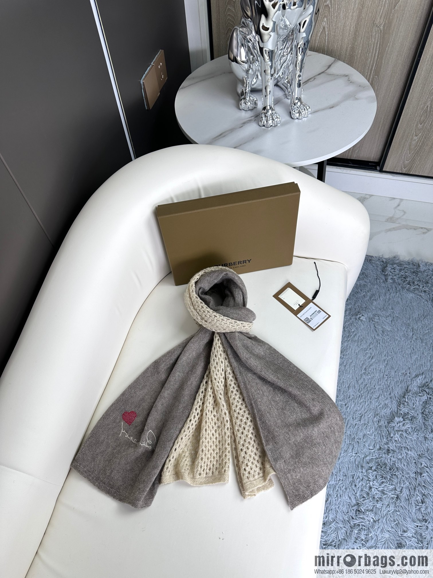 Burberry, Knitted Cashmere Scarf