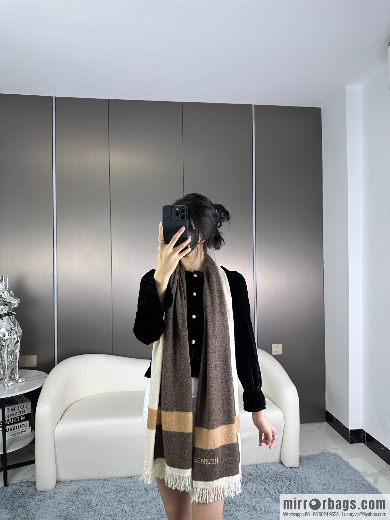 Hermes Hermès 2023 new cashmere knitted scarf