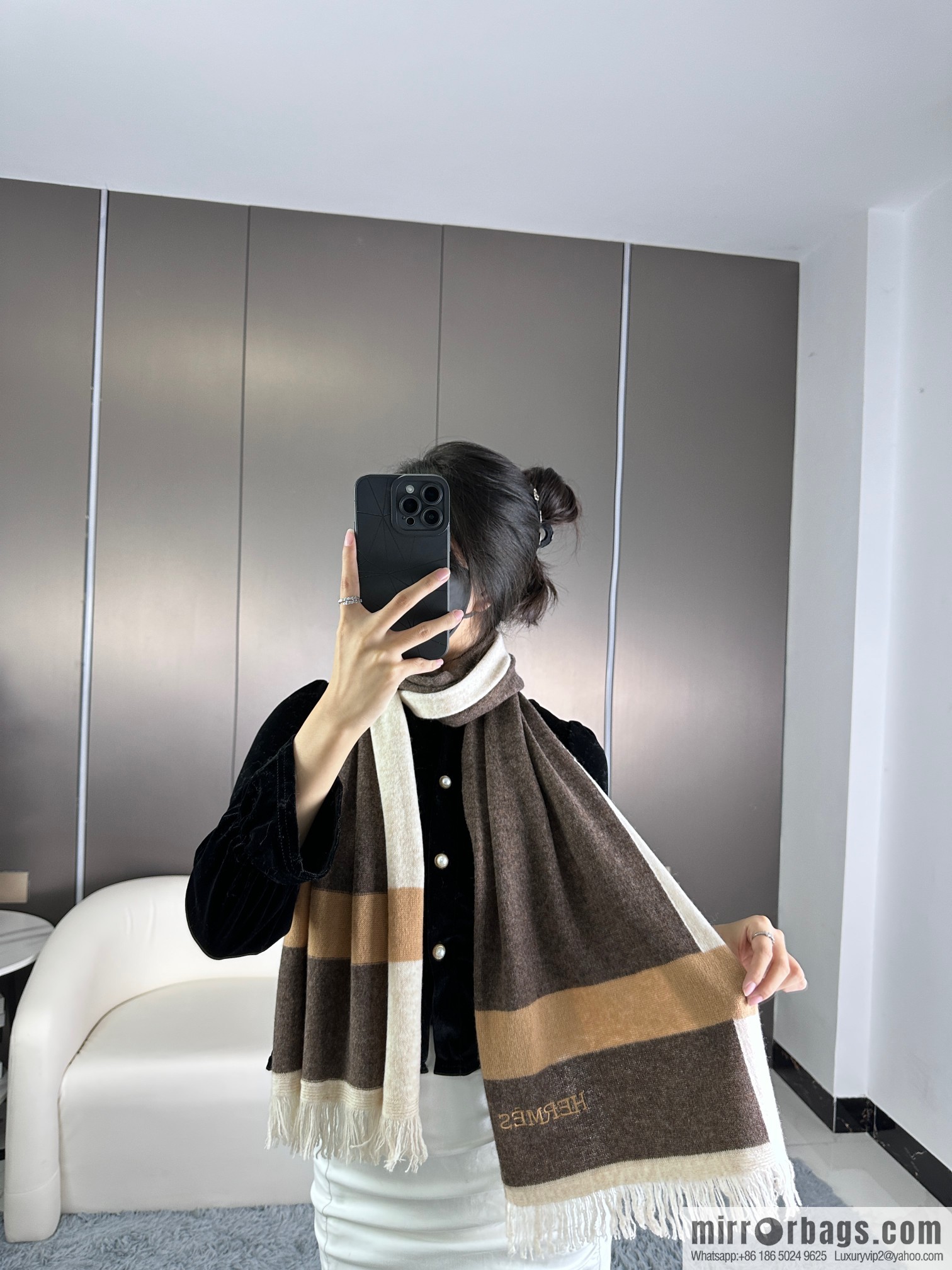 Hermes Hermès 2023 new cashmere knitted scarf