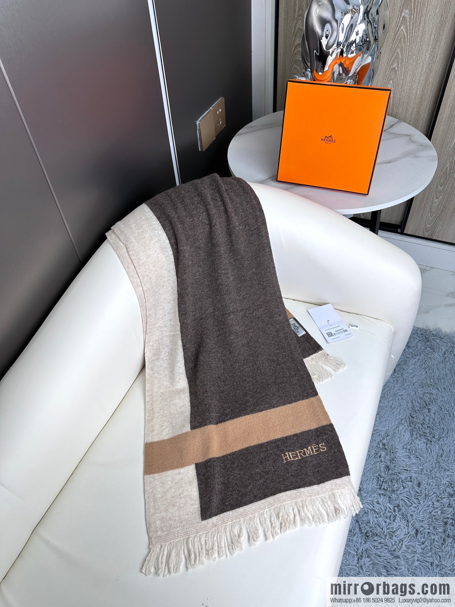 Hermes Hermès 2023 new cashmere knitted scarf