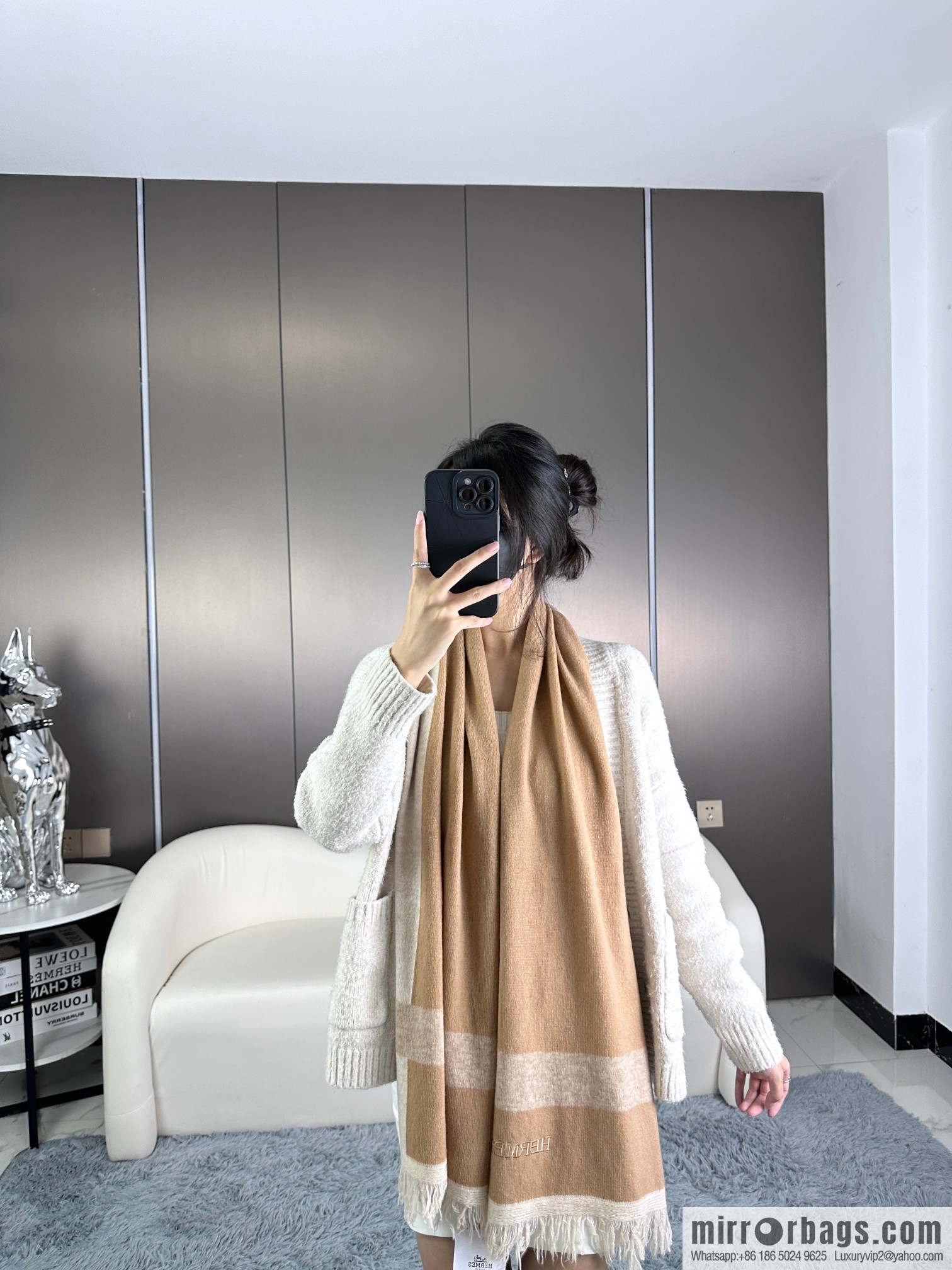 Hermes Hermès 2023 new cashmere knitted scarf