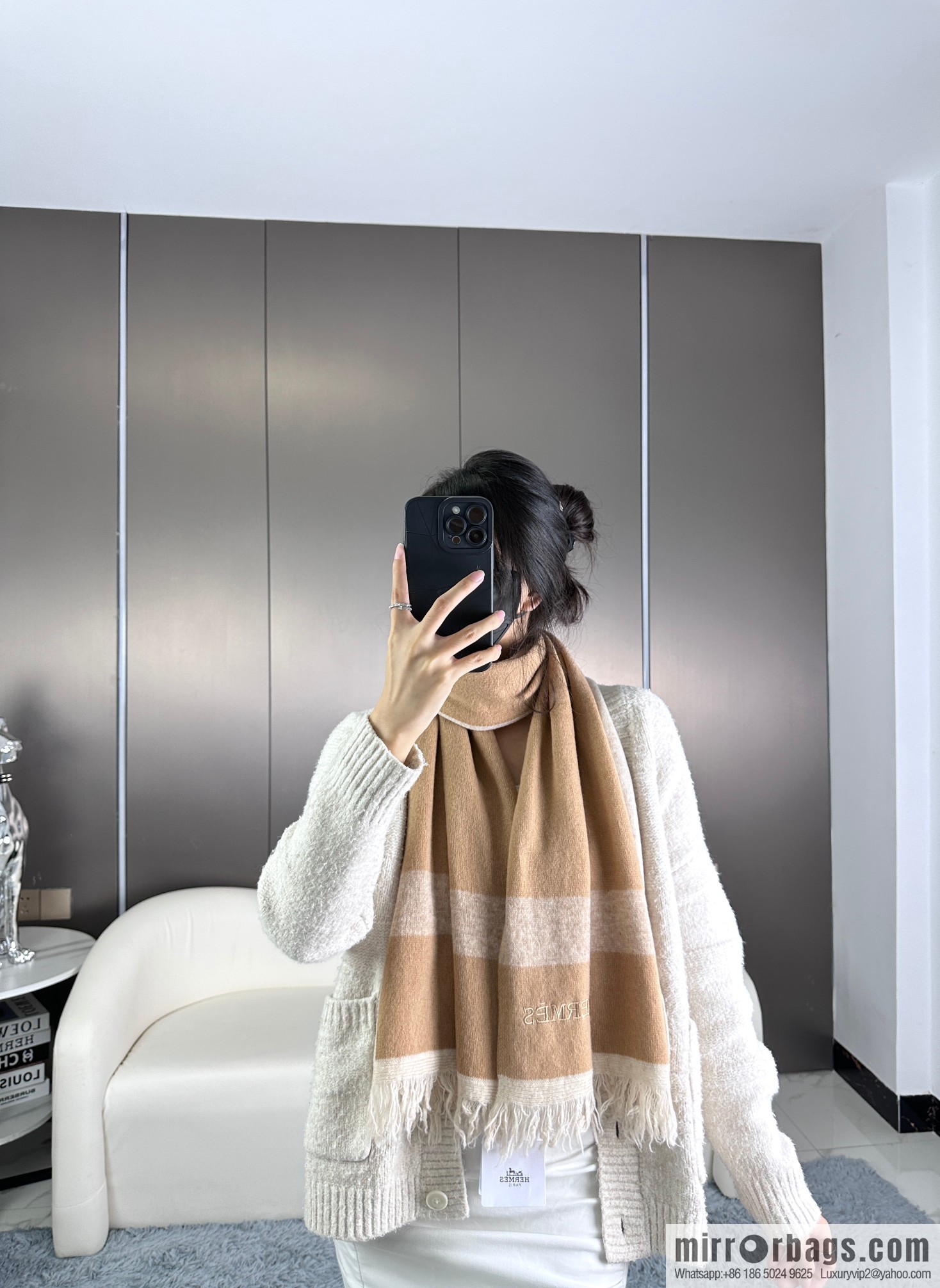 Hermes Hermès 2023 new cashmere knitted scarf