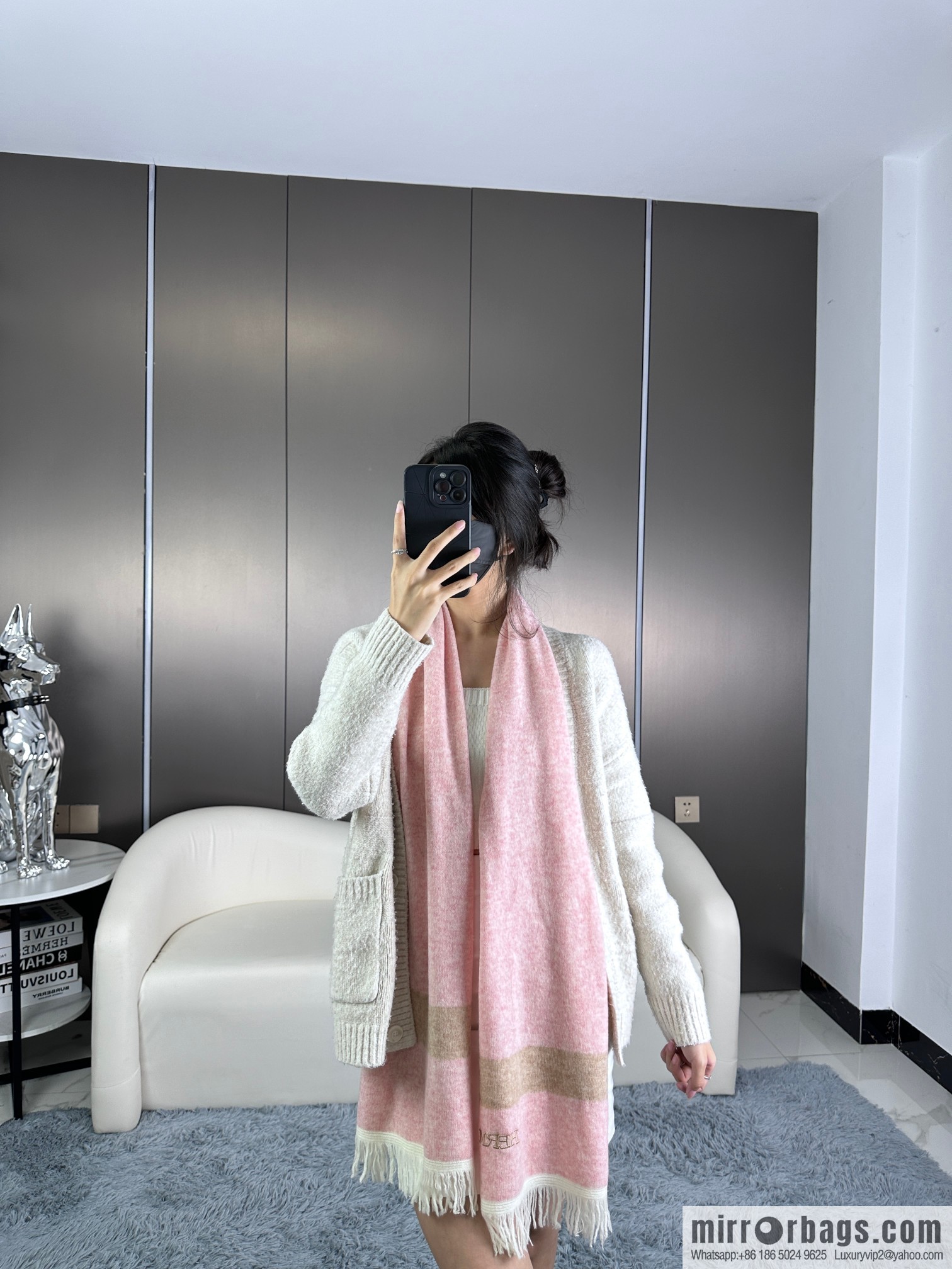 Hermes Hermès 2023 new cashmere knitted scarf
