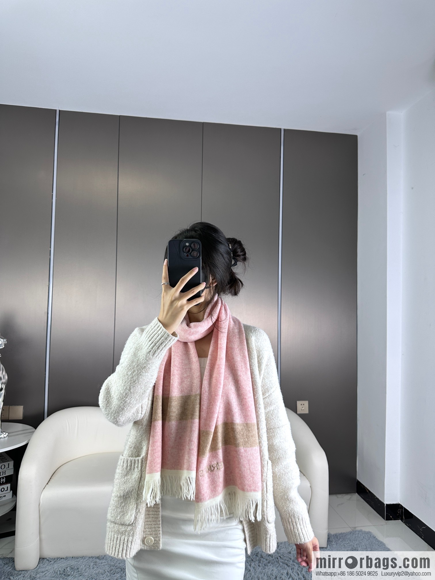 Hermes Hermès 2023 new cashmere knitted scarf