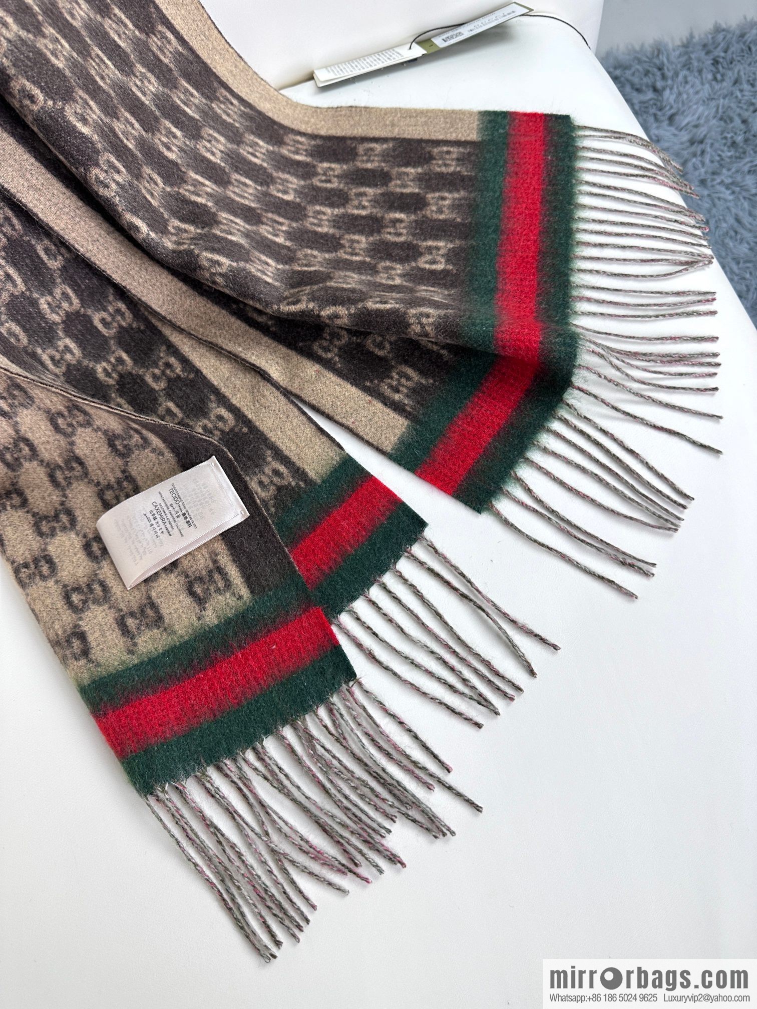 GUCCI Gucci 2023 new GG letter elements, men's scarf