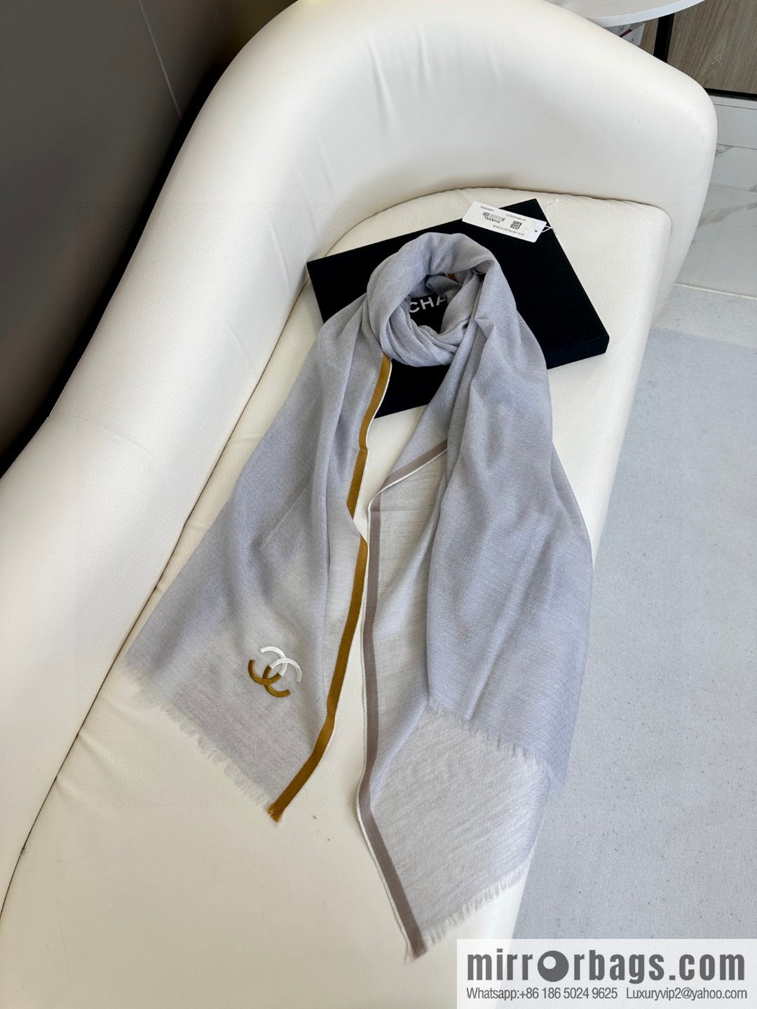 CHANEL cashmere scarf