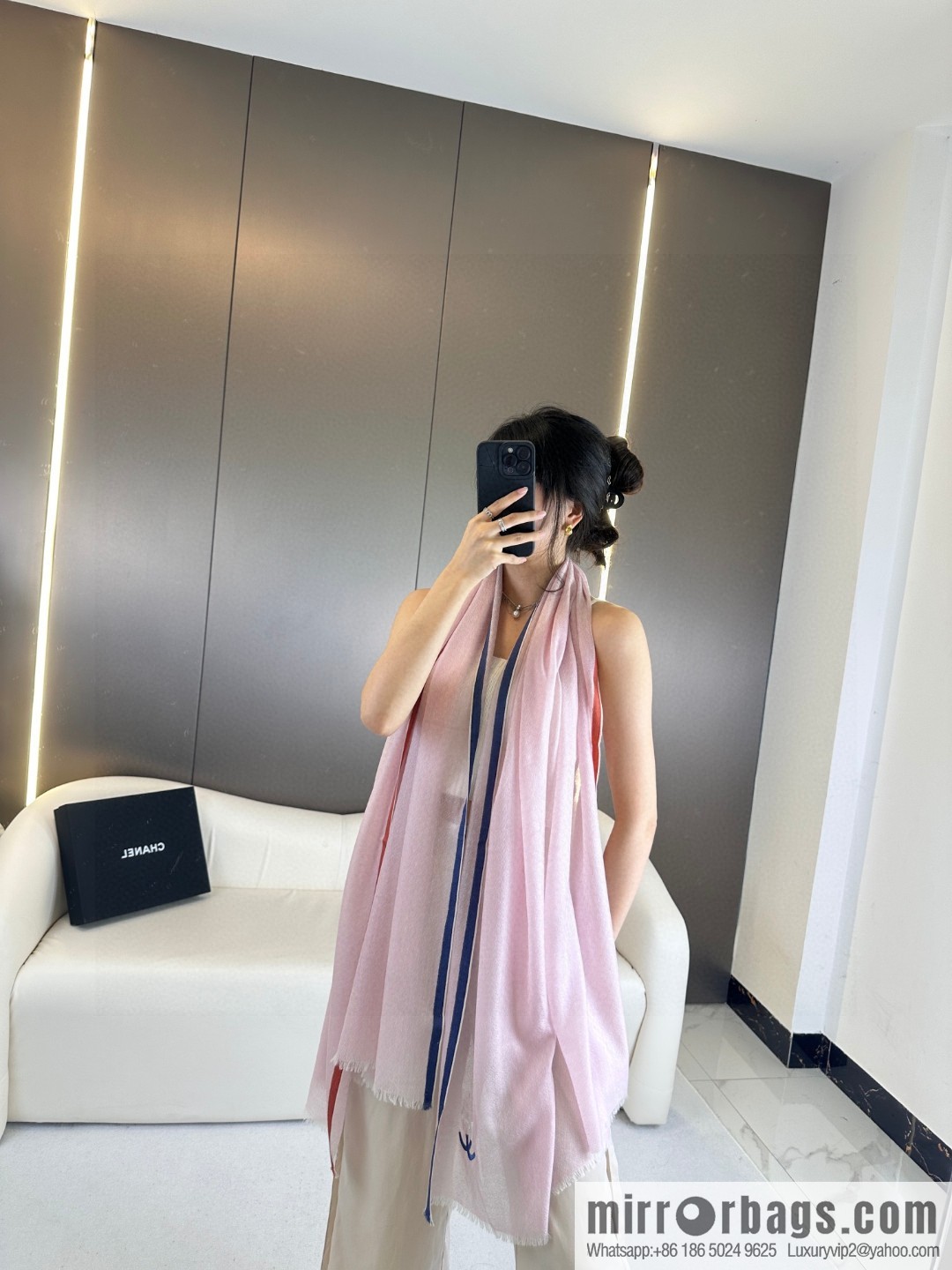 CHANEL cashmere scarf
