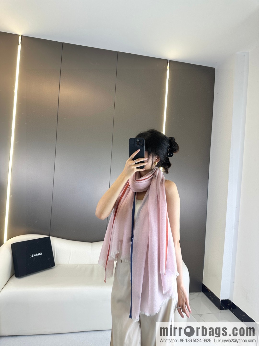 CHANEL cashmere scarf