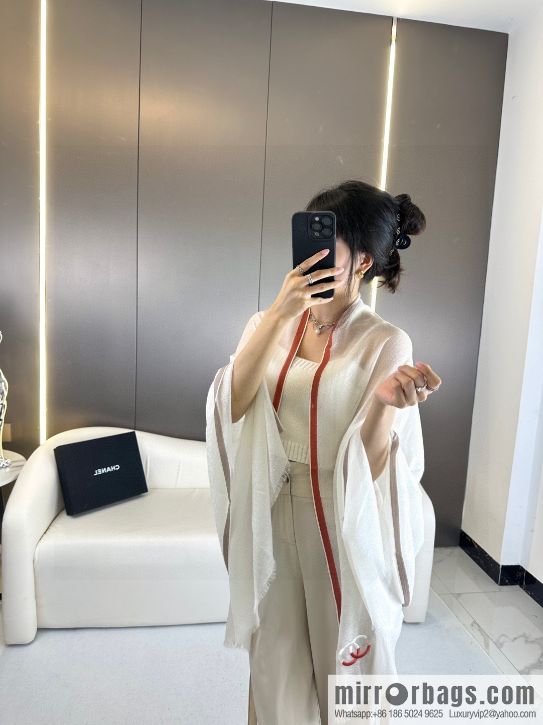 CHANEL cashmere scarf