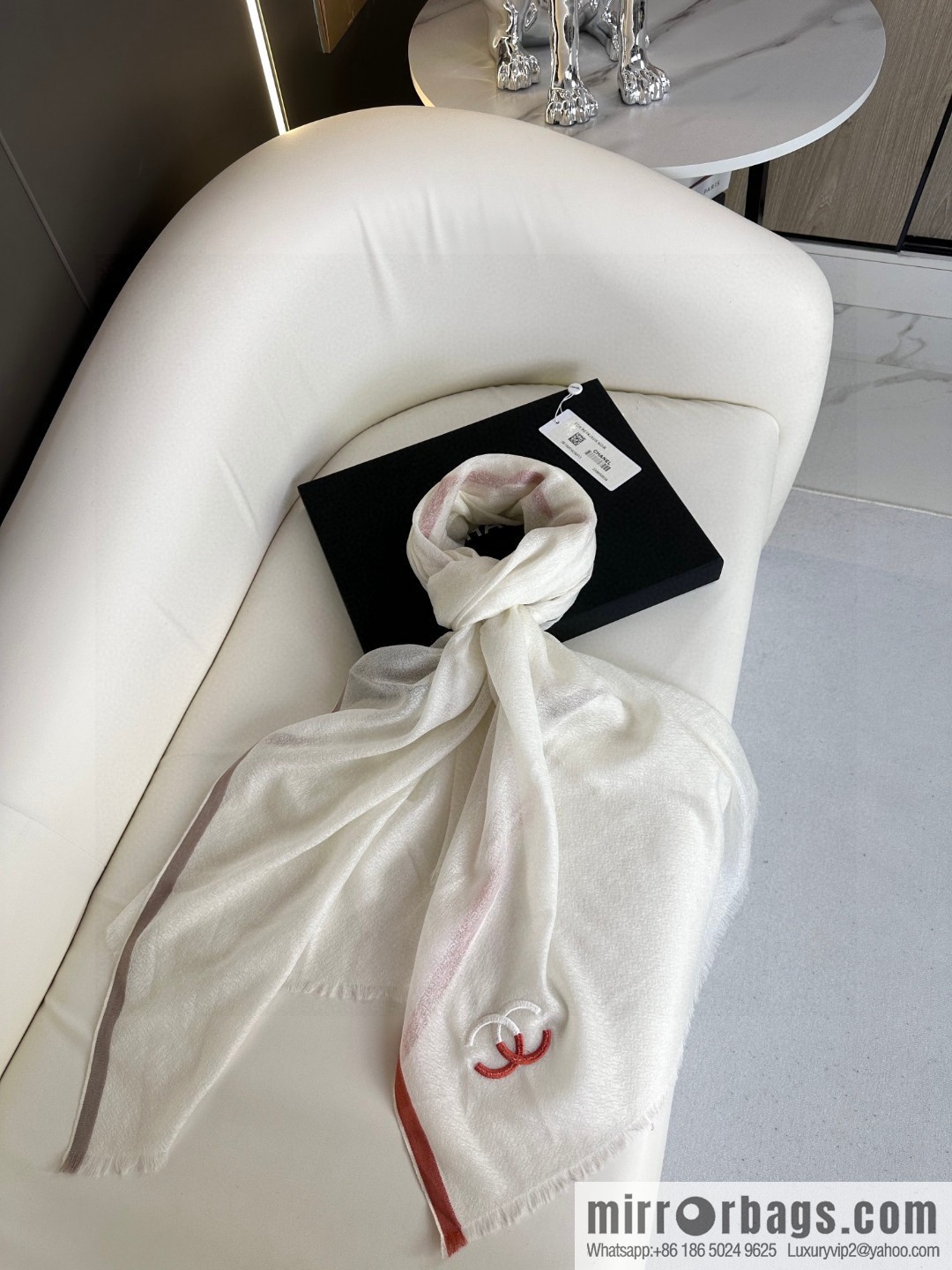 CHANEL cashmere scarf