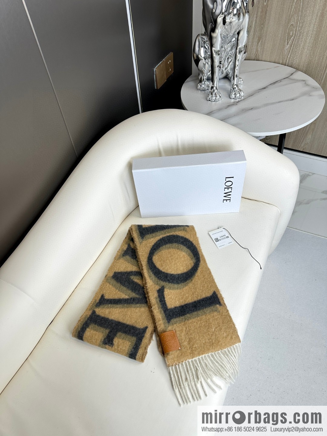 LOEWE new product gradual change wool mohair scarf