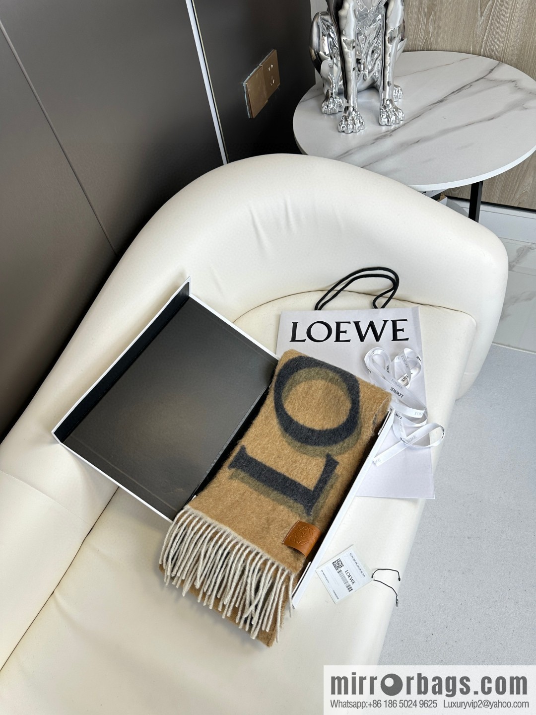 LOEWE new product gradual change wool mohair scarf